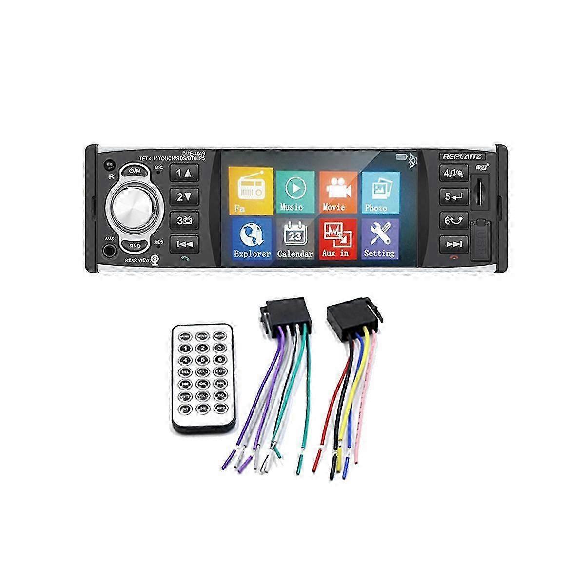 4.1" Touchscreen Bluetooth Car Stereo with Reversing Camera Universal Fit Car Accessory