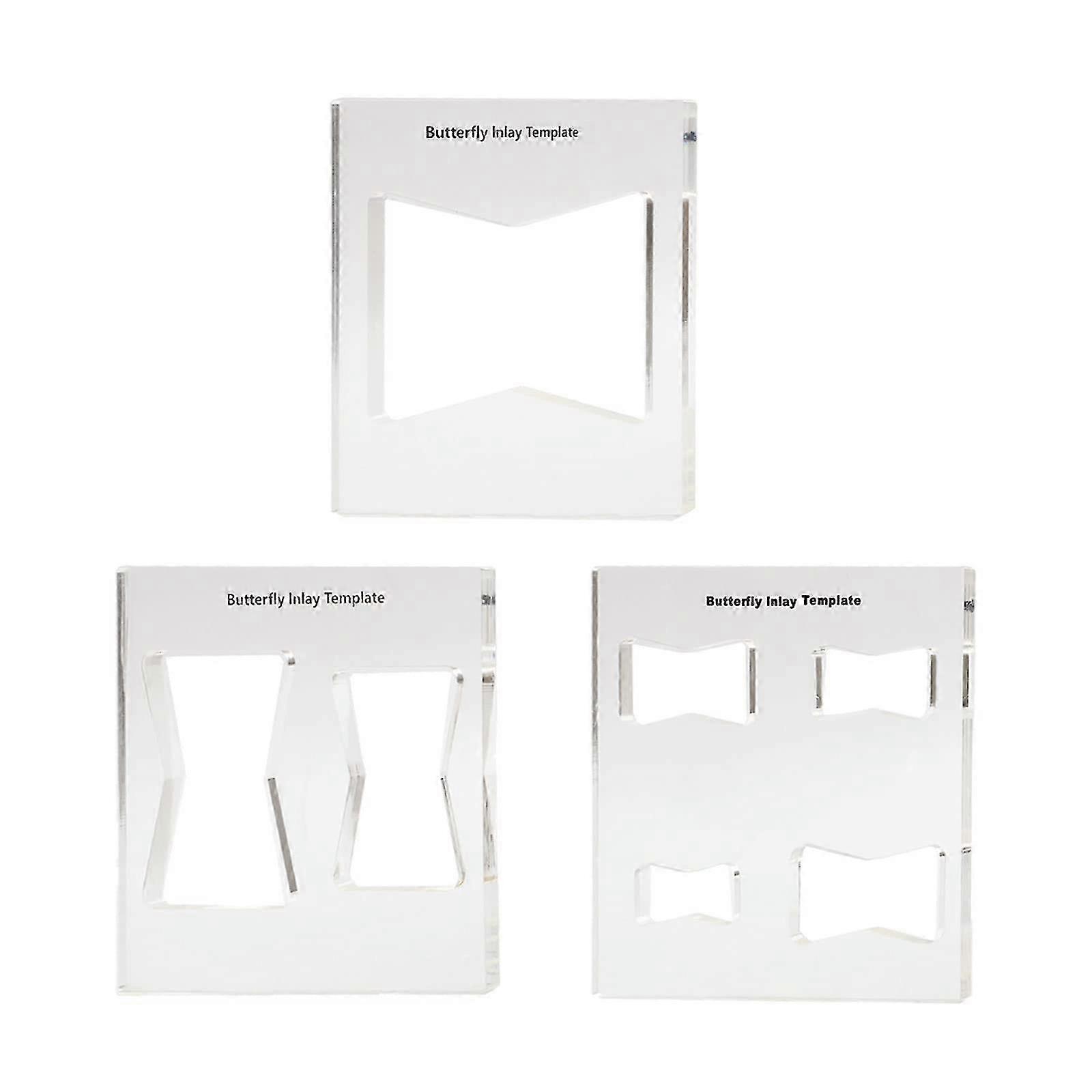 3pcs Woodworking Templates, 7-in-1 Decorative Bow Tie Set
