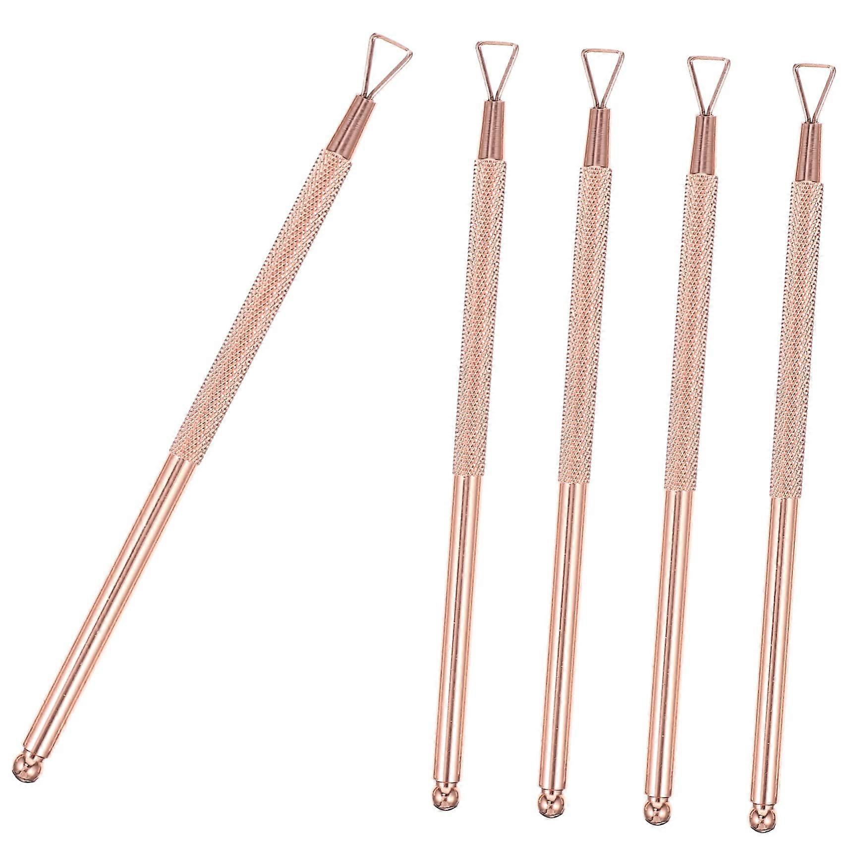 Stainless Steel Nail Gel Remover Tool Set, 5 Pcs Cuticle Pushers for Women, Durable Ticket Scratch Off Tools