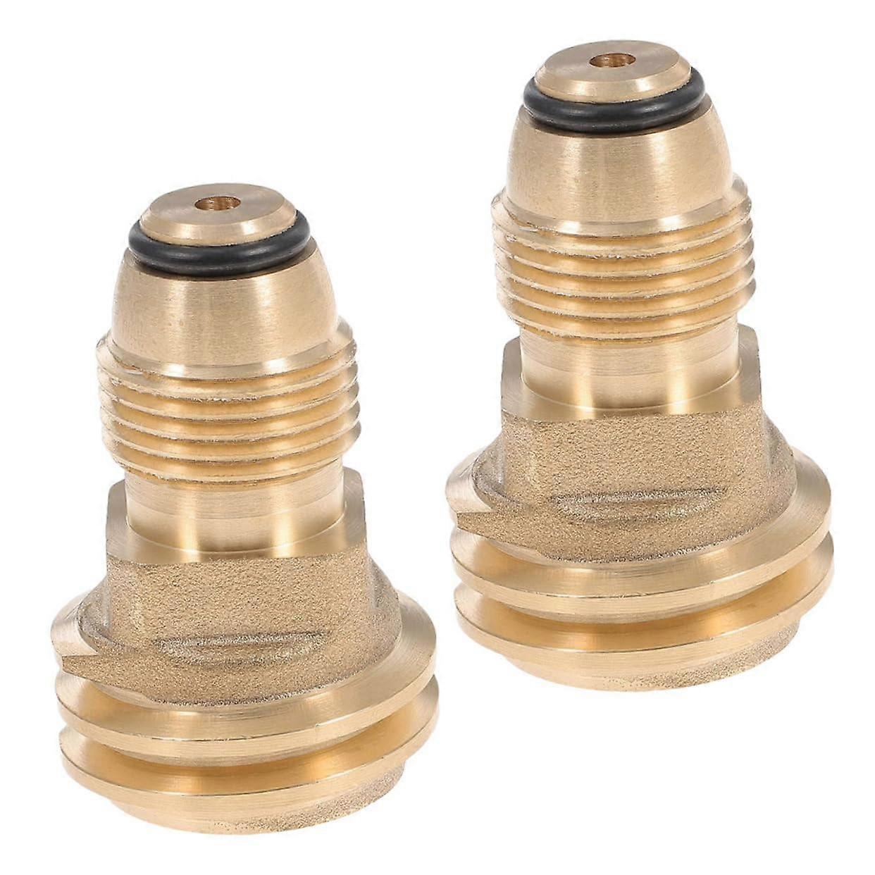 Gas Adapter 2-Pack Copper Propane Cylinder Refill Adapter For Propane Cylinders Golden Finish