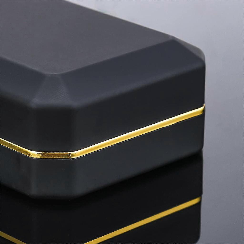 ISuperb LED Lighted Necklace Box - 2 Pack Red Jewelry Display Case For Proposals & Gifts