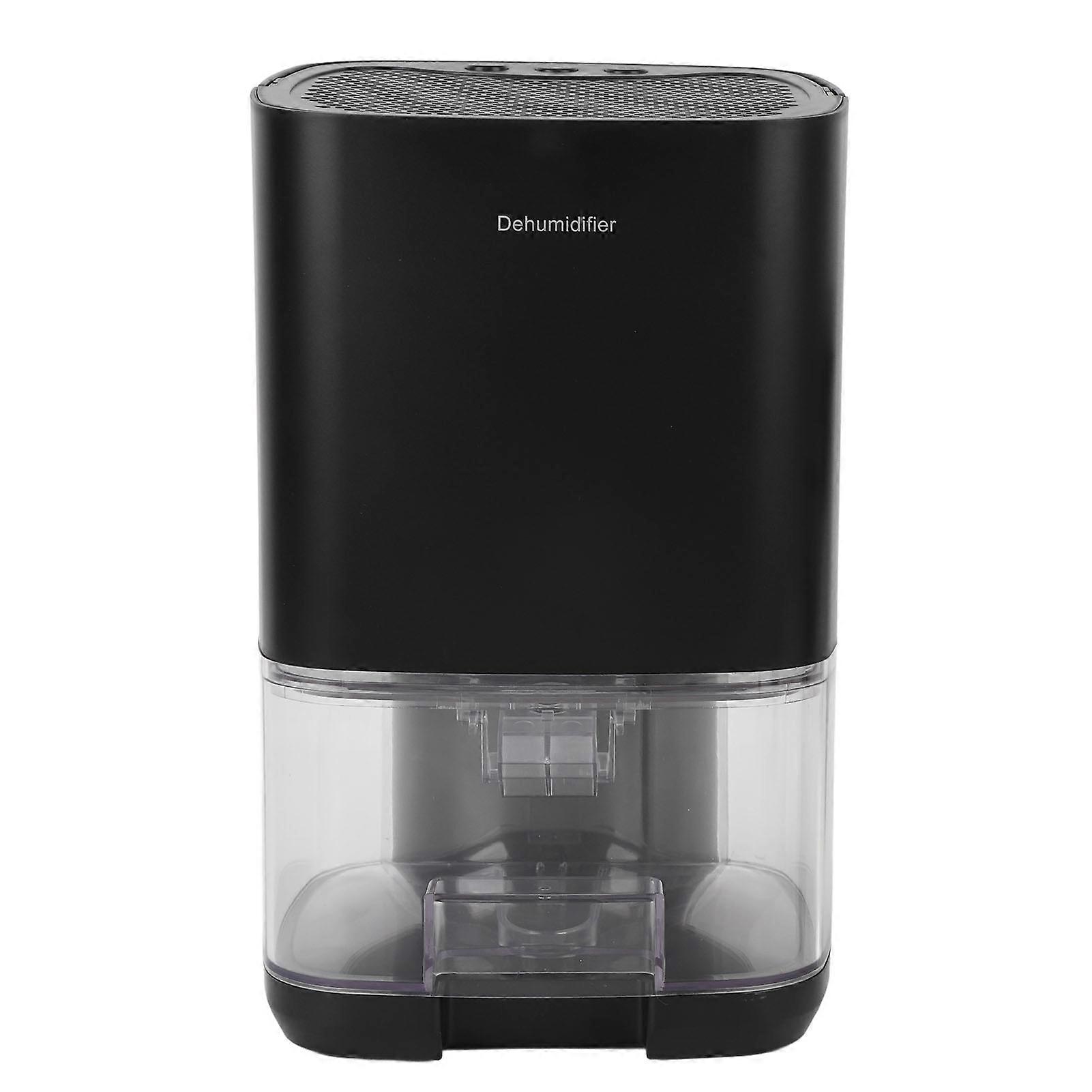 Smart Dehumidifier for Home 36W 1000ml ABS Ultra Quiet Auto Shut Off Desktop Dehumidifier with 7 LED Lights for Room Black US Plug