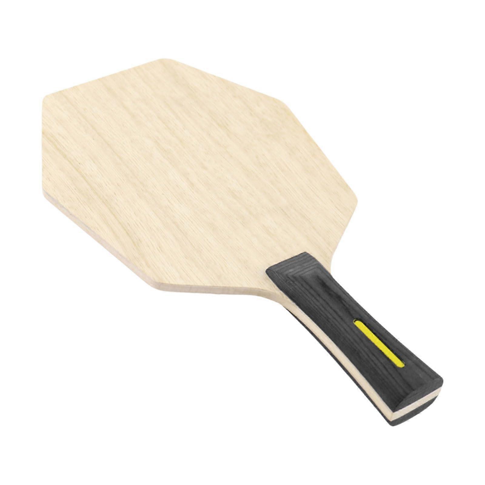 Hexagon Table Tennis Racket for Beginners, Wooden Ping Pong Paddle, Training Bat, Lightweight Design, Comfortable Grip
