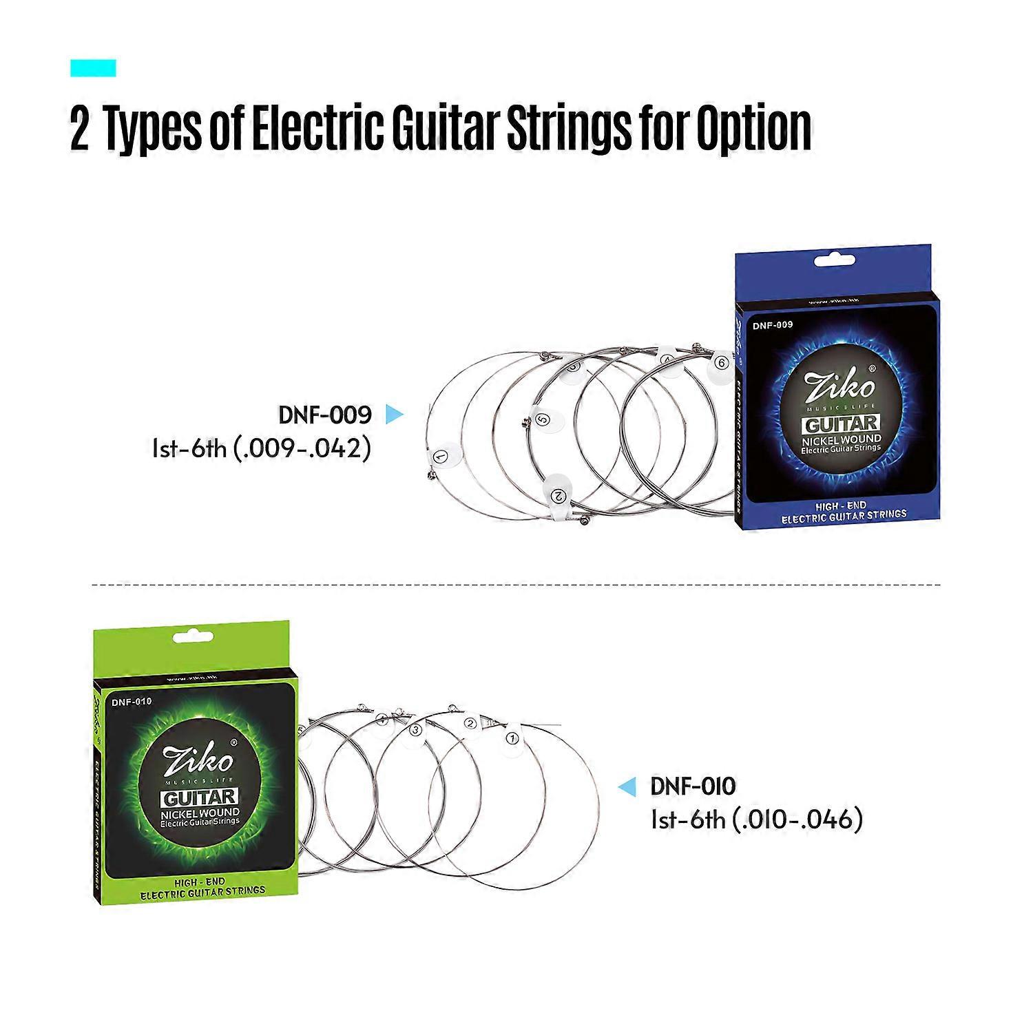 Electric Guitar Strings Hexagon Alloy Wire Nickel Wound Bright Corrosion Resistant 6 Strings Set (.009-.042) Extra Light Special