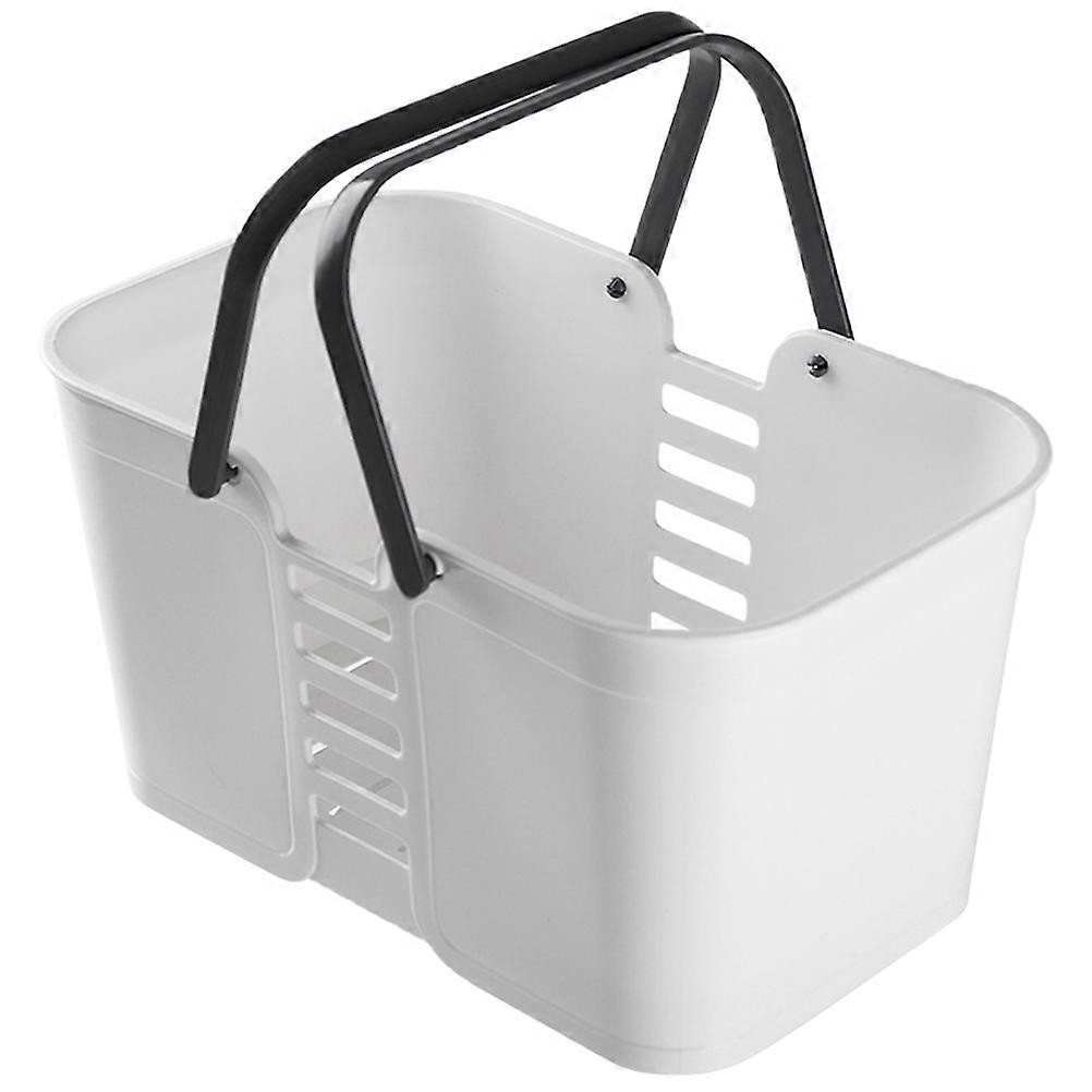 Rectangle Storage Basket Shower Organizer Portable Drainage Bathing Home 25.3X14.3cm 1PC