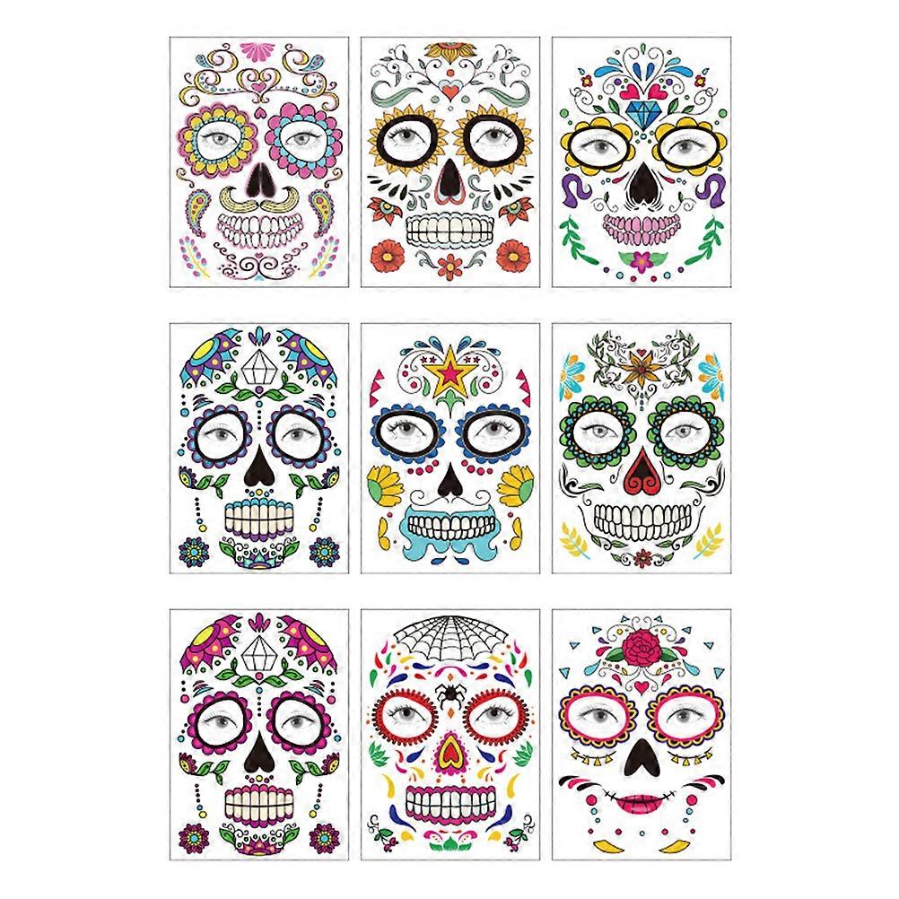 Face Stickers for Crafts Easy to Remove Assorted Color 9Pcs