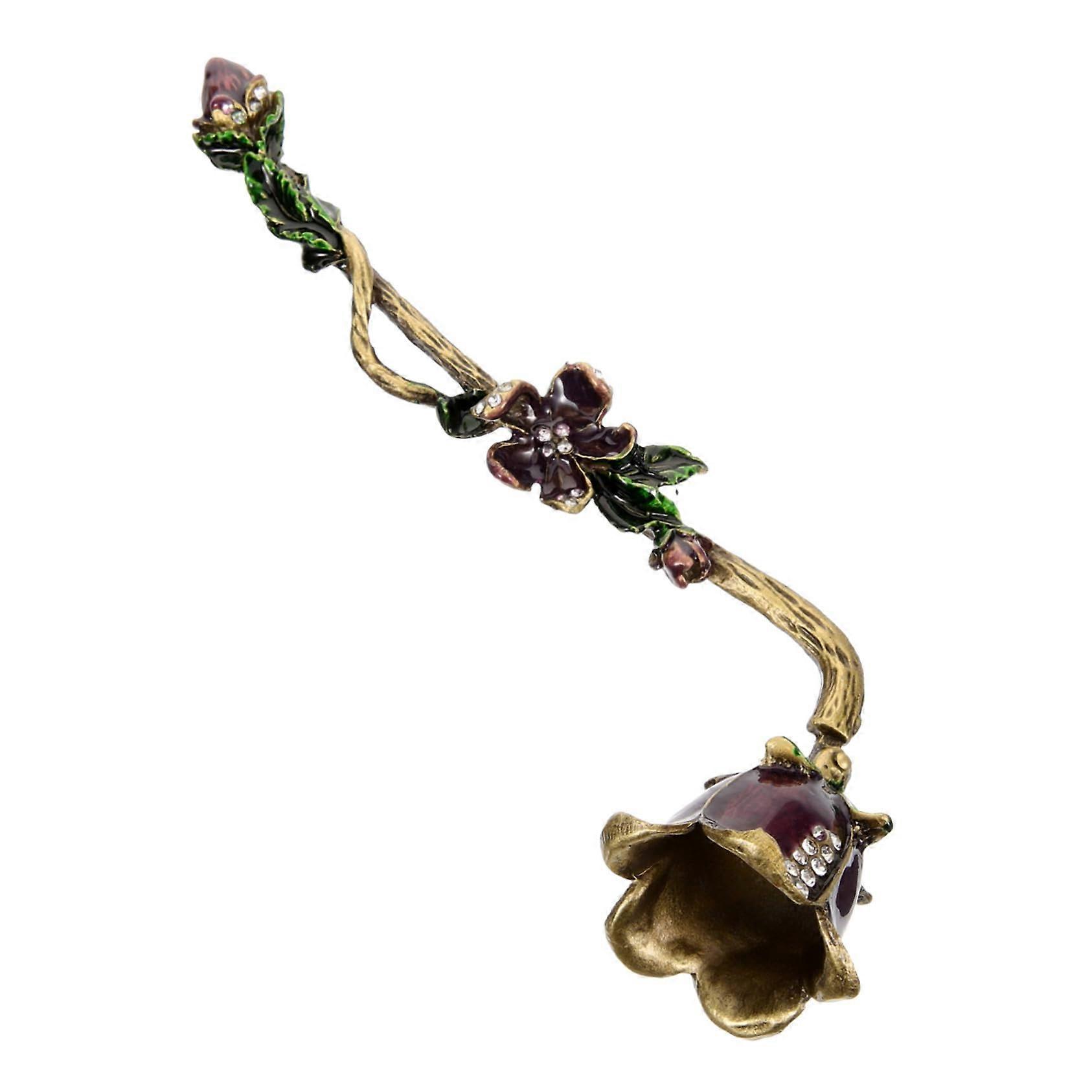 Candle snuffer with extinguishing attachment, floral design for home and aromatherapy