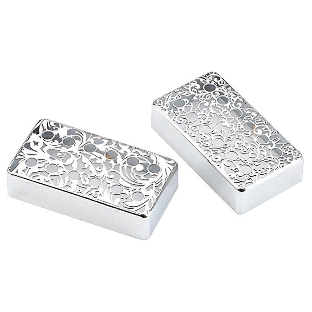 Chrome Guitar Pickup Frames Enhance Sound Quality Practical For Guitar Maintenance 2Pcs