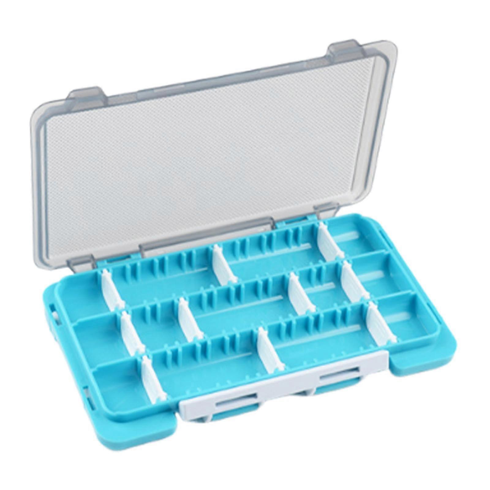 pailletten storage case, storage box for fishing equipment, doublesided holder, bait box for fly bait for outdoor enthusiasts on the go, blue