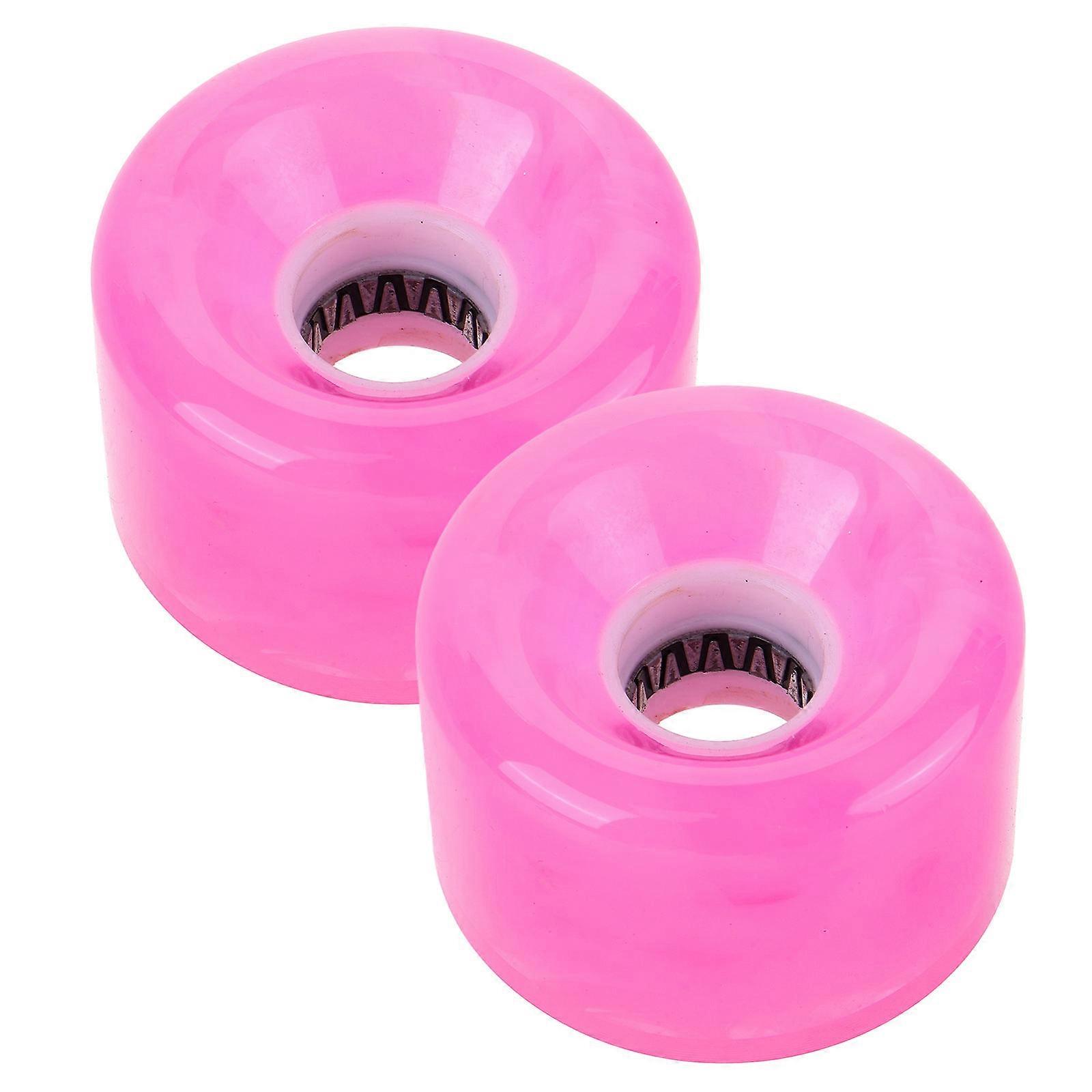 便利なスケートボードホイールスケートボードホイール耐摩耗性ランドサーフィン透明2個