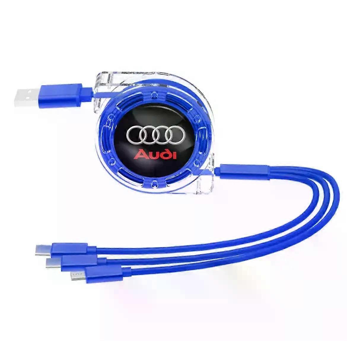 3 in 1 Micro USB Type C Oplaadkabel Multi Oplader Geschikt voor Sline A4 TT A6 A3 A8 Q3 Q5 Q7 Q8 A5 A6 C7 Q5 B9 B7 Auto-accessoires