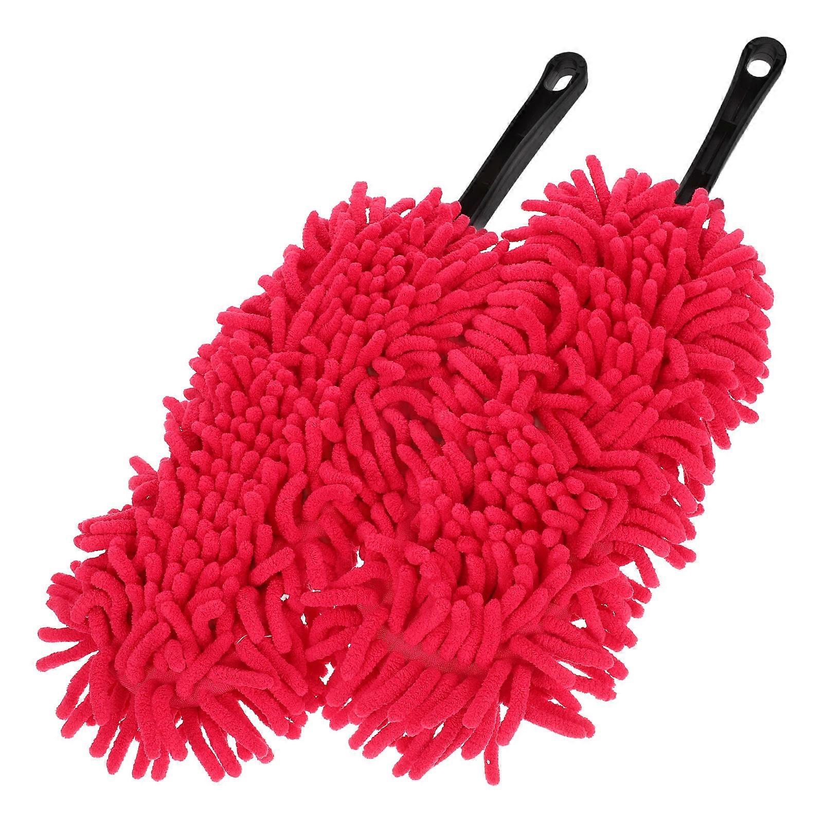 Multipurpose Cleaning Brush Multi Function Usage Car Wash Brush General Users Red 2Pcs