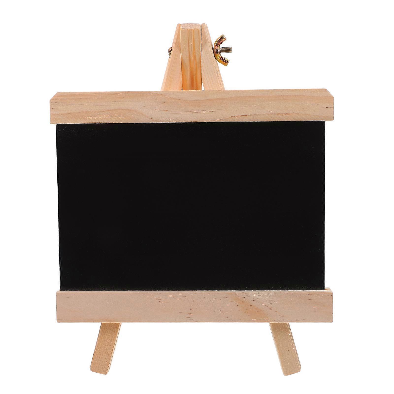 Chalkboard Menu Sign Wooden Easel Stand Erasable Display Board for Kitchen Markets 9.43x7.07in 1Set