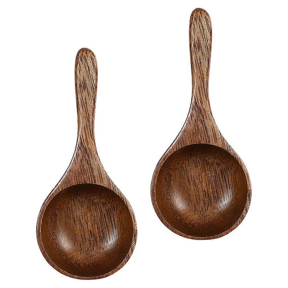 Coffee And Scoops Wooden Measuring Spoons Precise Measurement Bakers 4.1X2.0X1.2in 2Pcs