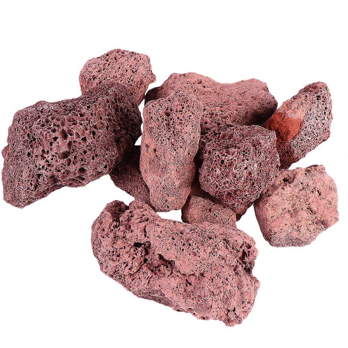 Fish Tank Stone Lava Stones Filter Aquarium Rocks Aquascaping 500g Brown For Rockeries 1Set