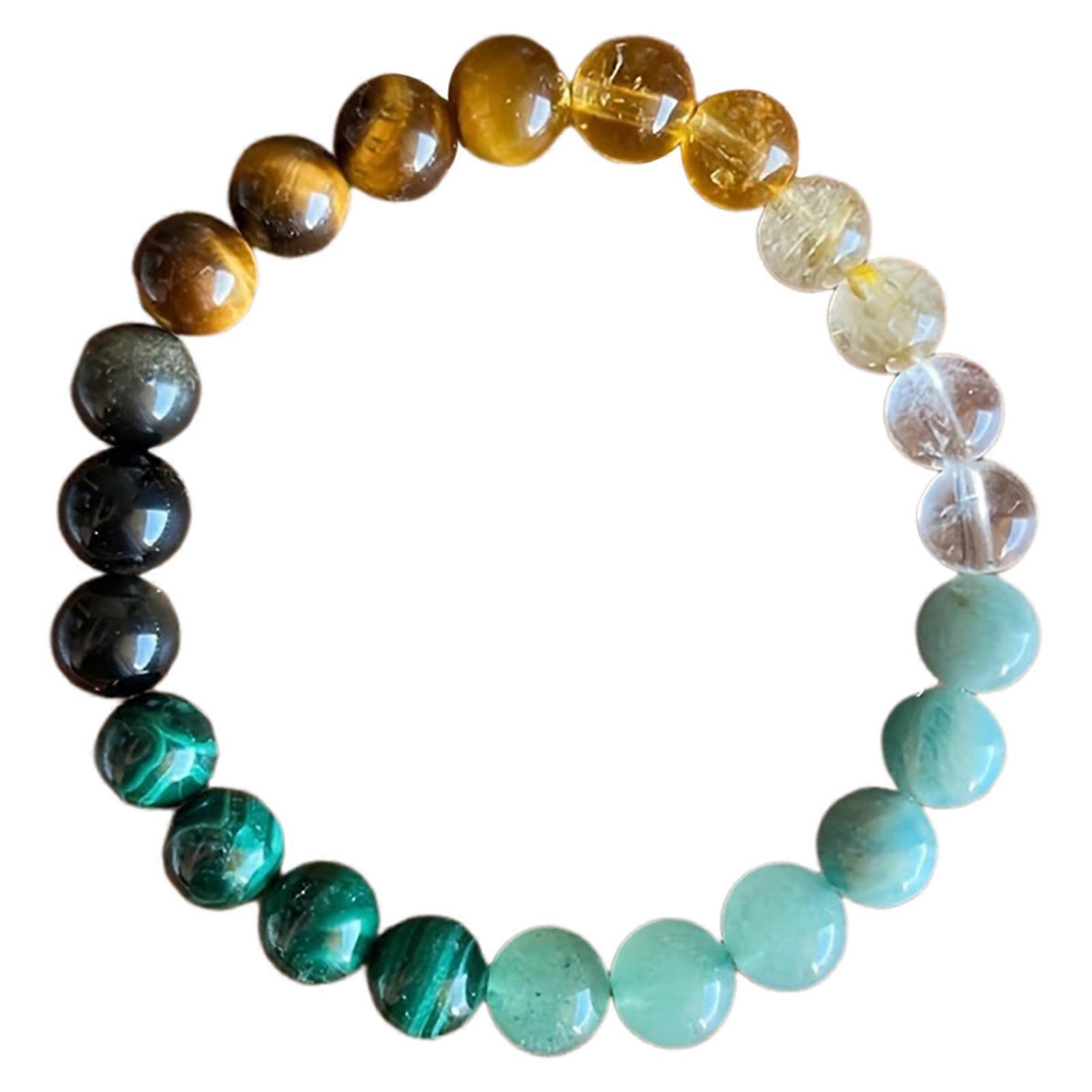 Natural Stone Beaded Bracelet Stackable Stretch Beads Bracelet for Wedding