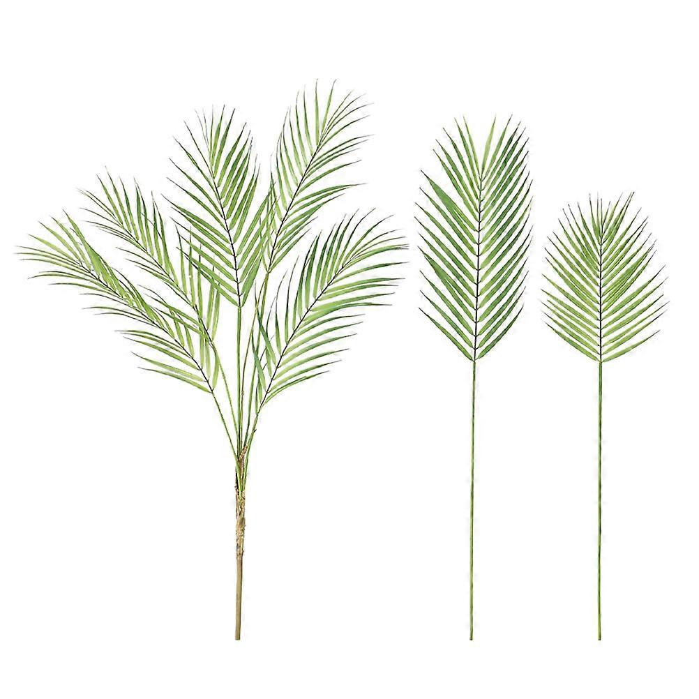 Simulated Palm Leaf Artificial Greenery Palm Tree Homeowners Decor 3Pcs
