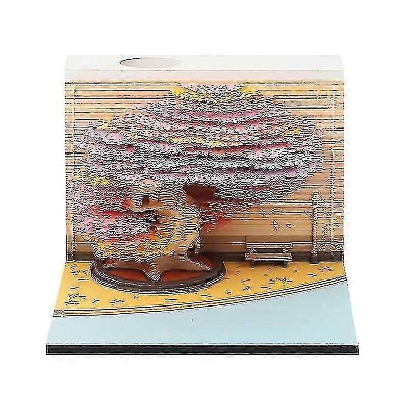 Desk Calendar With Led Lights, 2024 Calendar Memo Pad, Creative Desk Calendar Diy Notes Notepad, 3d