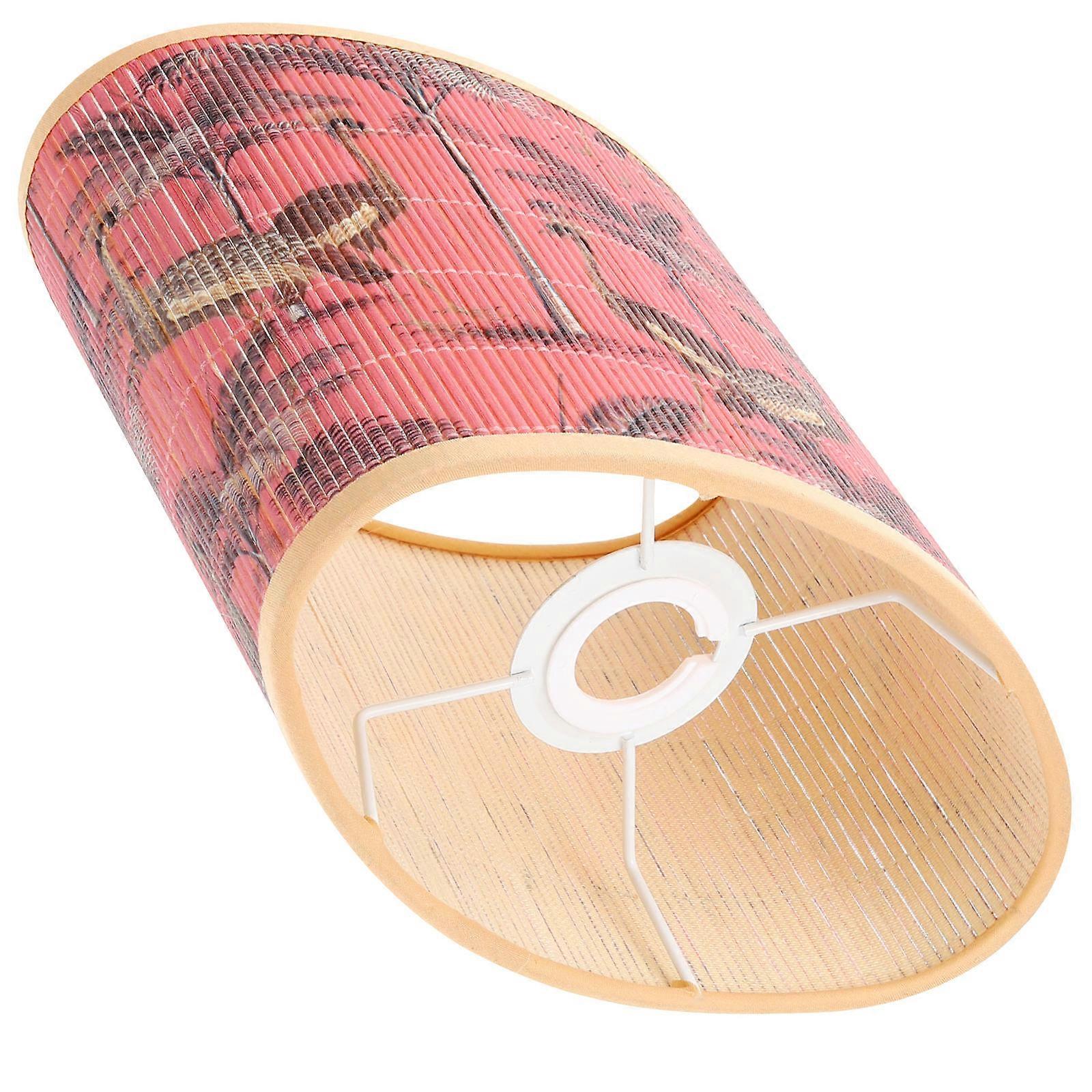 Oval Lampshade Cover Bamboo Lampshade For Table Use Multi-Colored 23.00x18.00x12.50cm Prevent Dust 1Pack