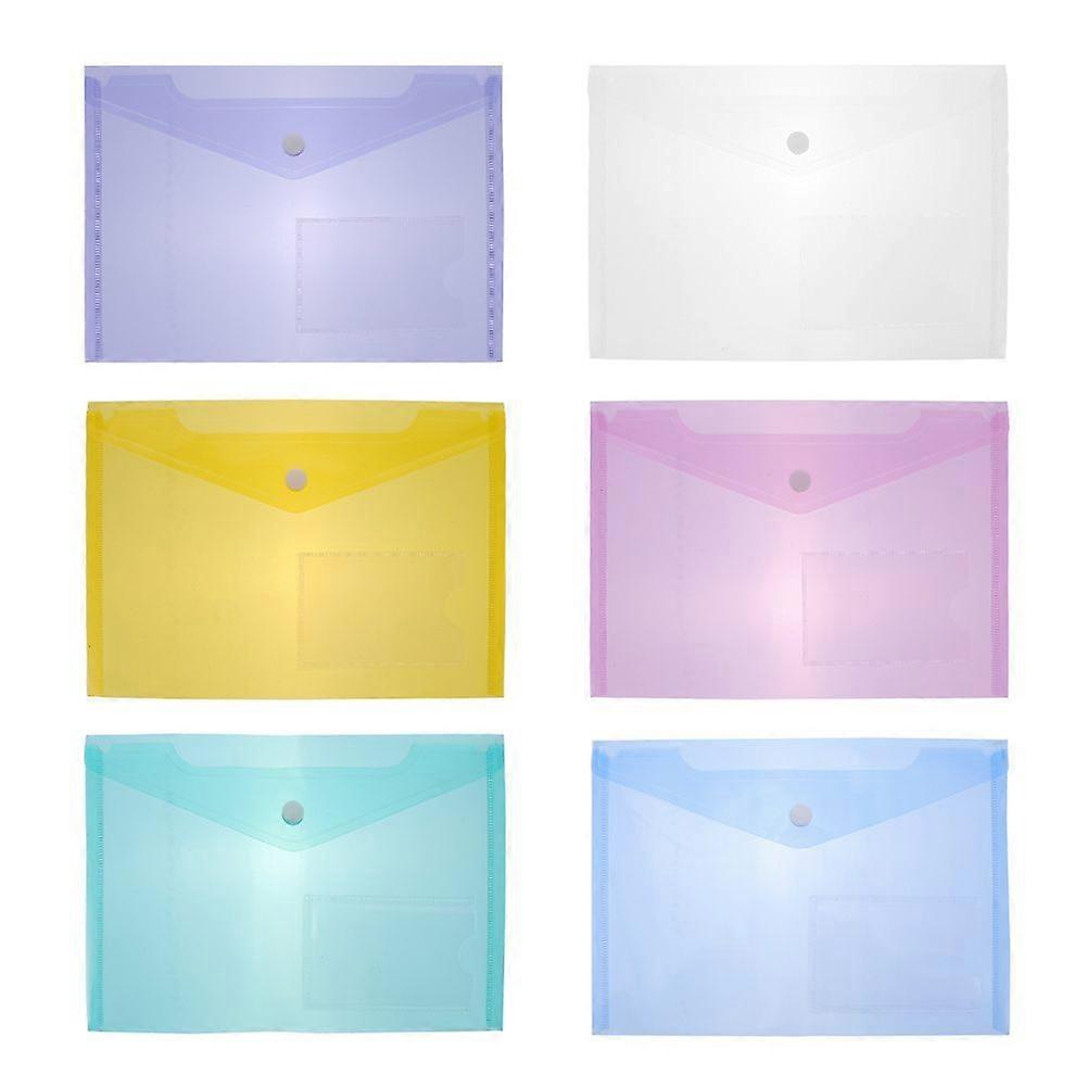 6pcs Document Bag Test Paper Document Bag A5 File Storage Bag Travel Business Bag