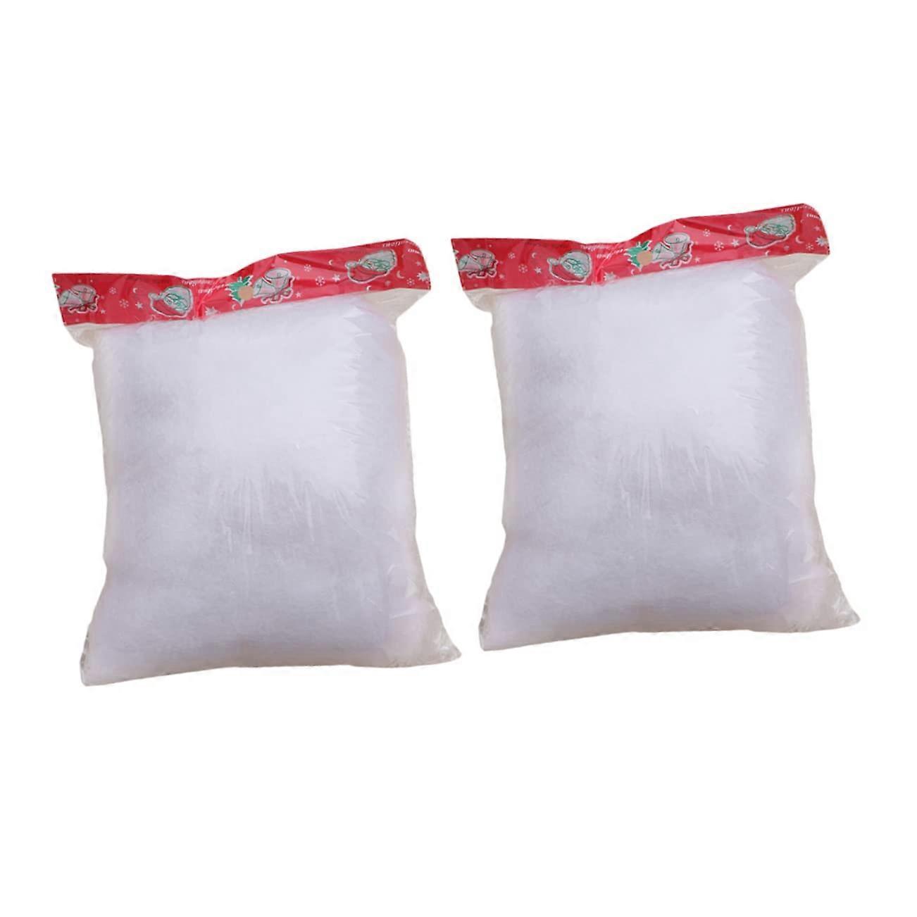 2 bags artificial snow for Christmas decoration fluffy artificial snow for winter craft projects snow decor for Christmas tree and festive occasions