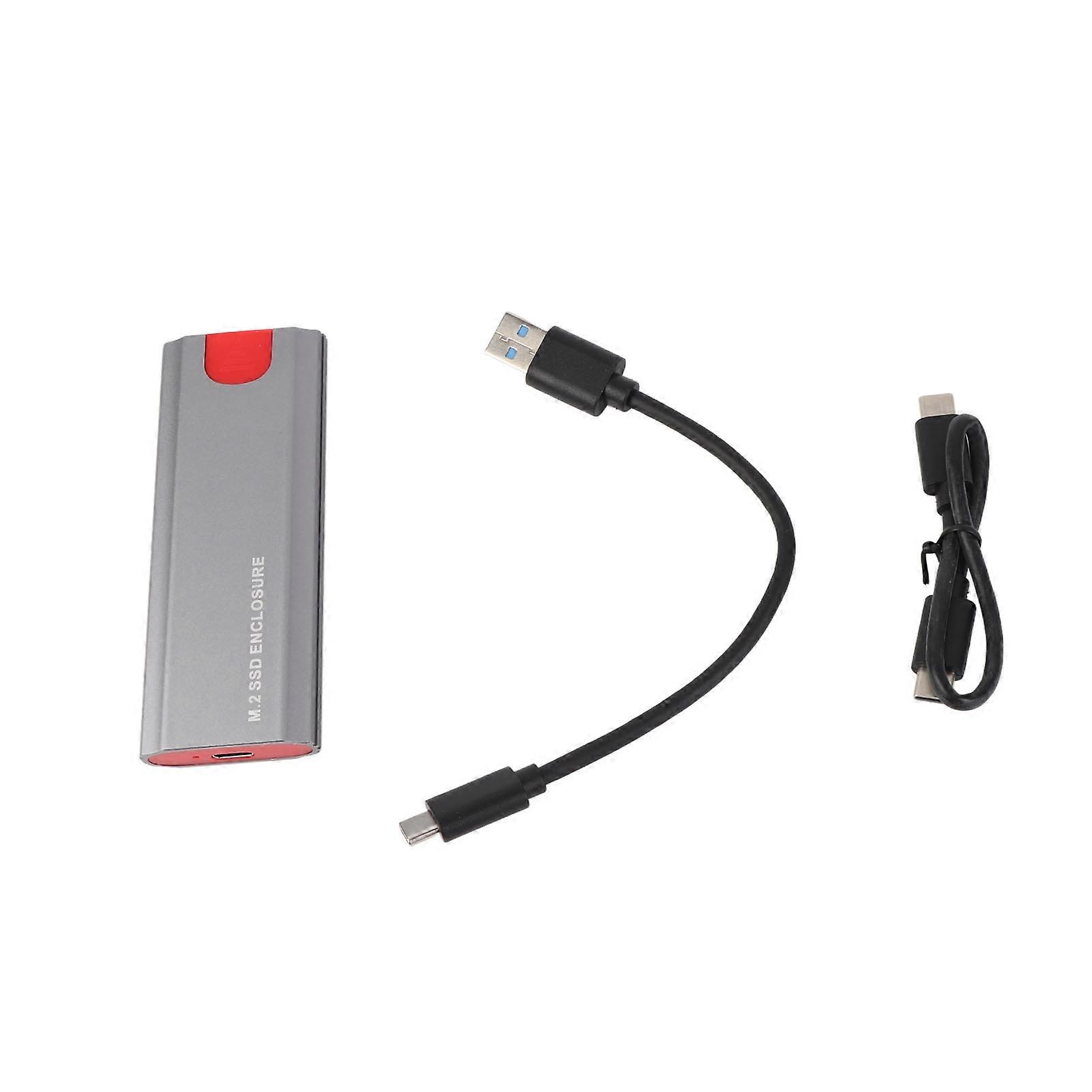 M.2 NVME SSD Enclosure, 10Gbps High Speed Transmission, PCIe NVMe m Key M.2 SSD Adapter, Dark Gray (HDD Not Included)