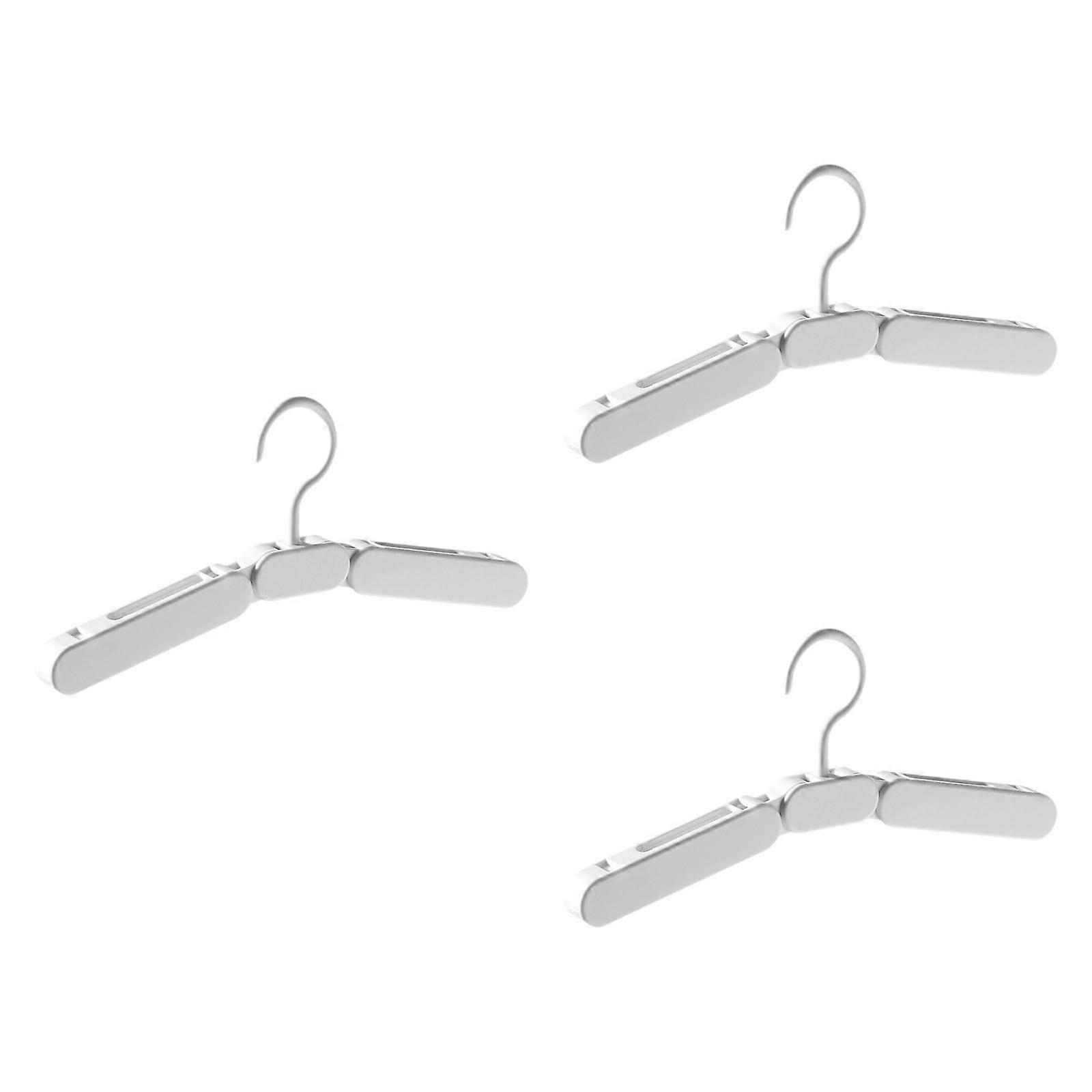 Foldable Travel Clothes Hanger, Lightweight Collapsible Garment Rack for Skirts, Scarves, Shorts, 3-Pack, Portable Travel Accessory