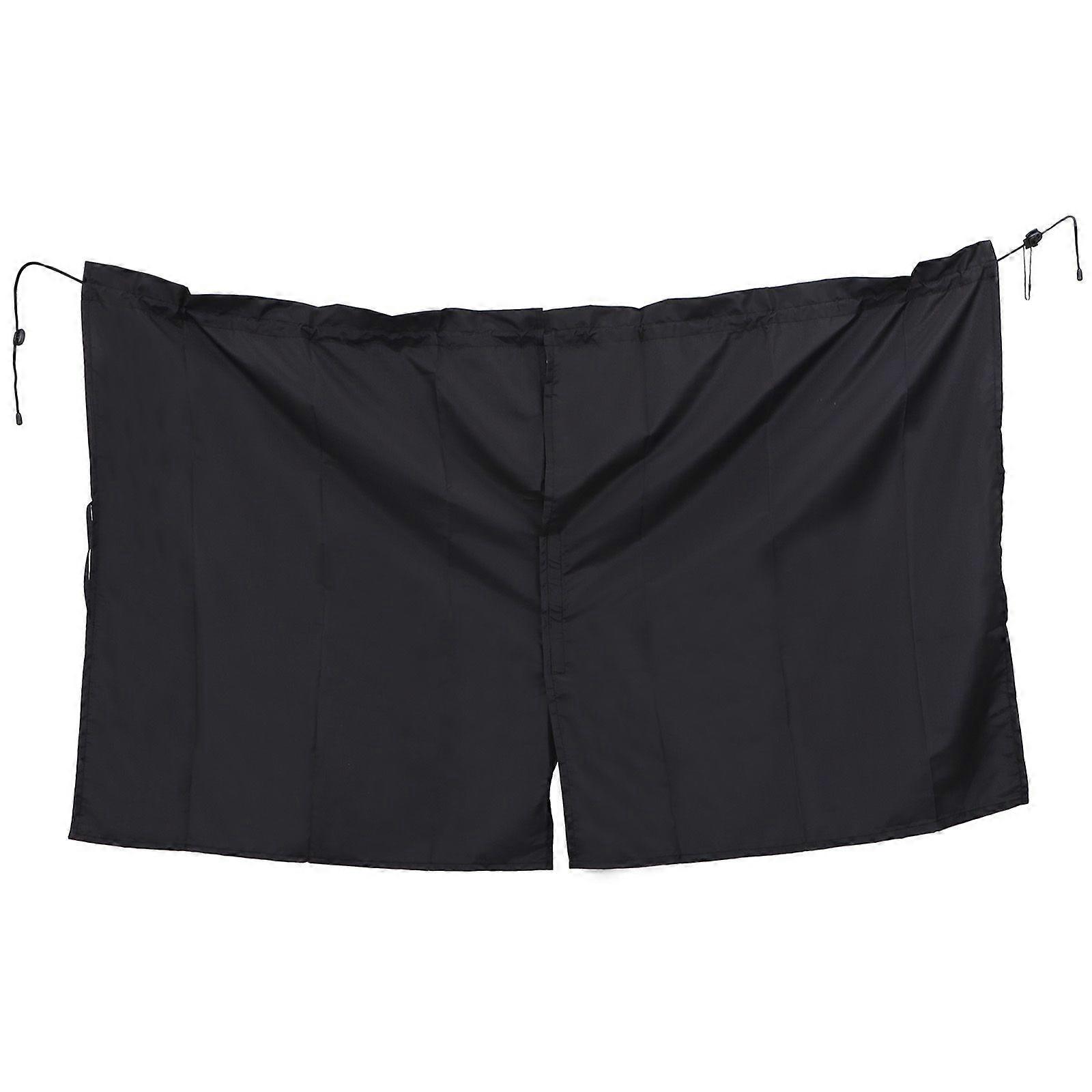 Car Front and Rear Partition Curtain Removable Divider Sun Shade (Black)