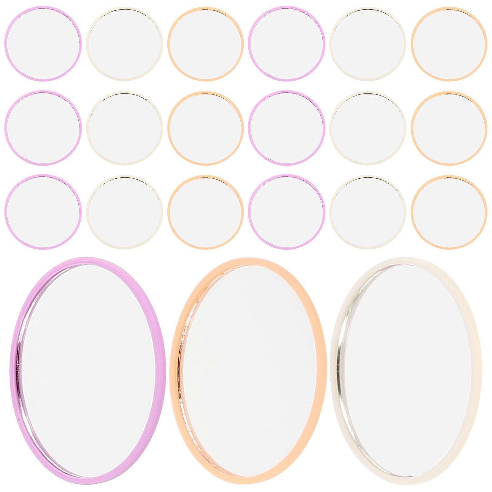 24pcs Handheld Mirror, Decorative Compact Pocket Mirror for Travel, Lightweight and Easy to Carry for Makeup Touch Ups and Special Occasions