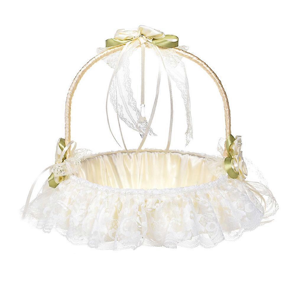 Flower Baskets For Wedding Simple Bride Basket Shape Color 22 x 25 Cm Holds Rose Petals 1Pack