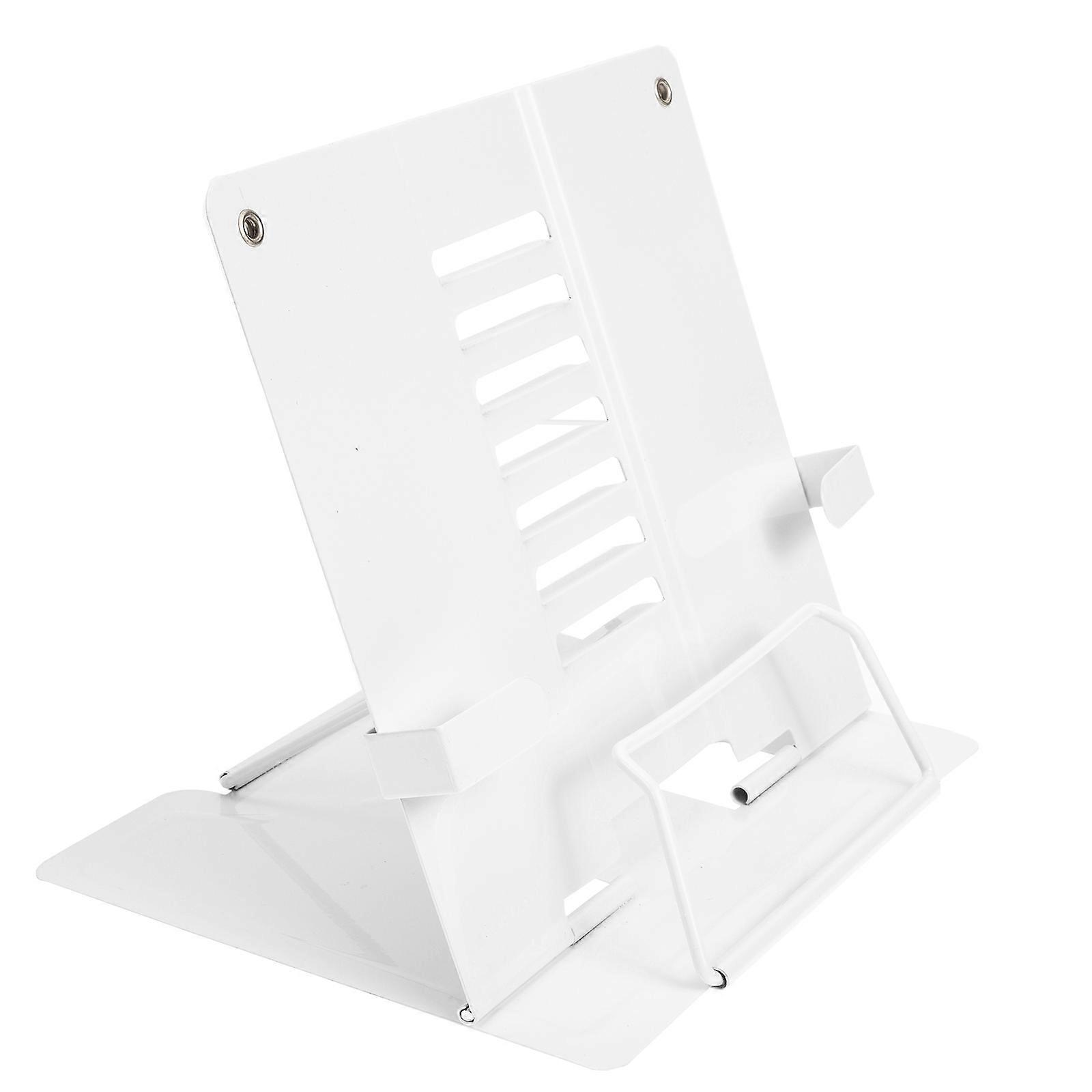 Angle Adjustable Book Reader Stand Desk Accessory Hands Free Reading White 21x20cm 1Set