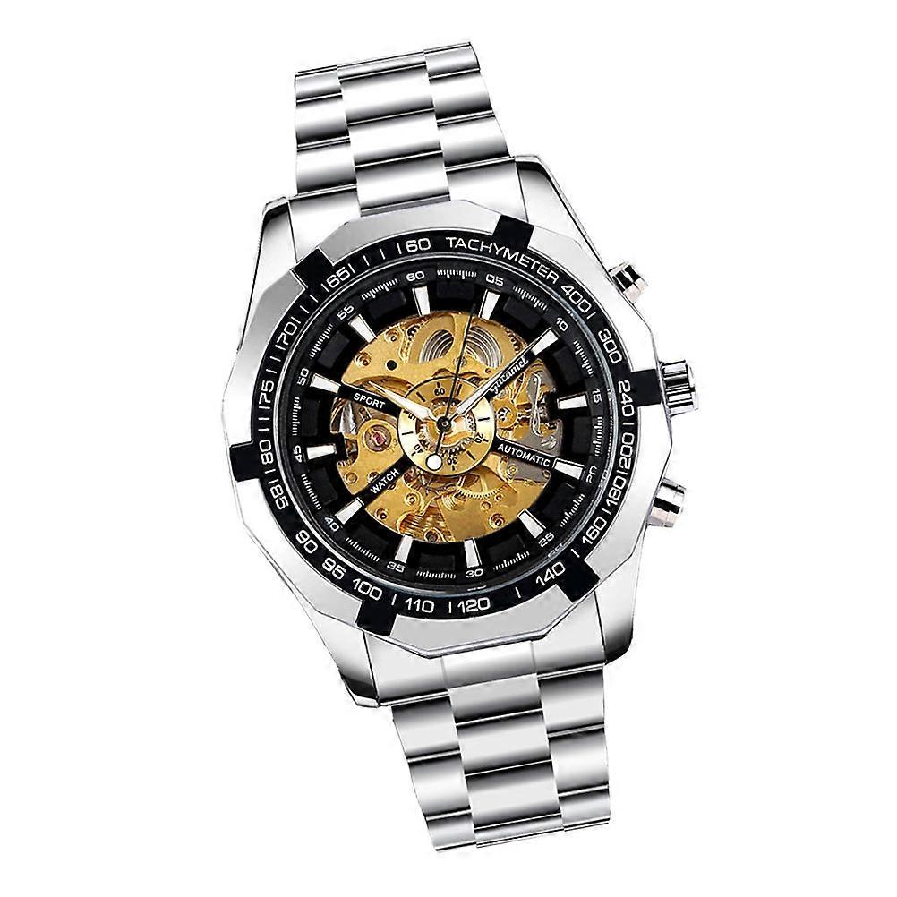 Mechanical Skeleton Watch for Men with Luminous Feature 1Pcs Casual Watch