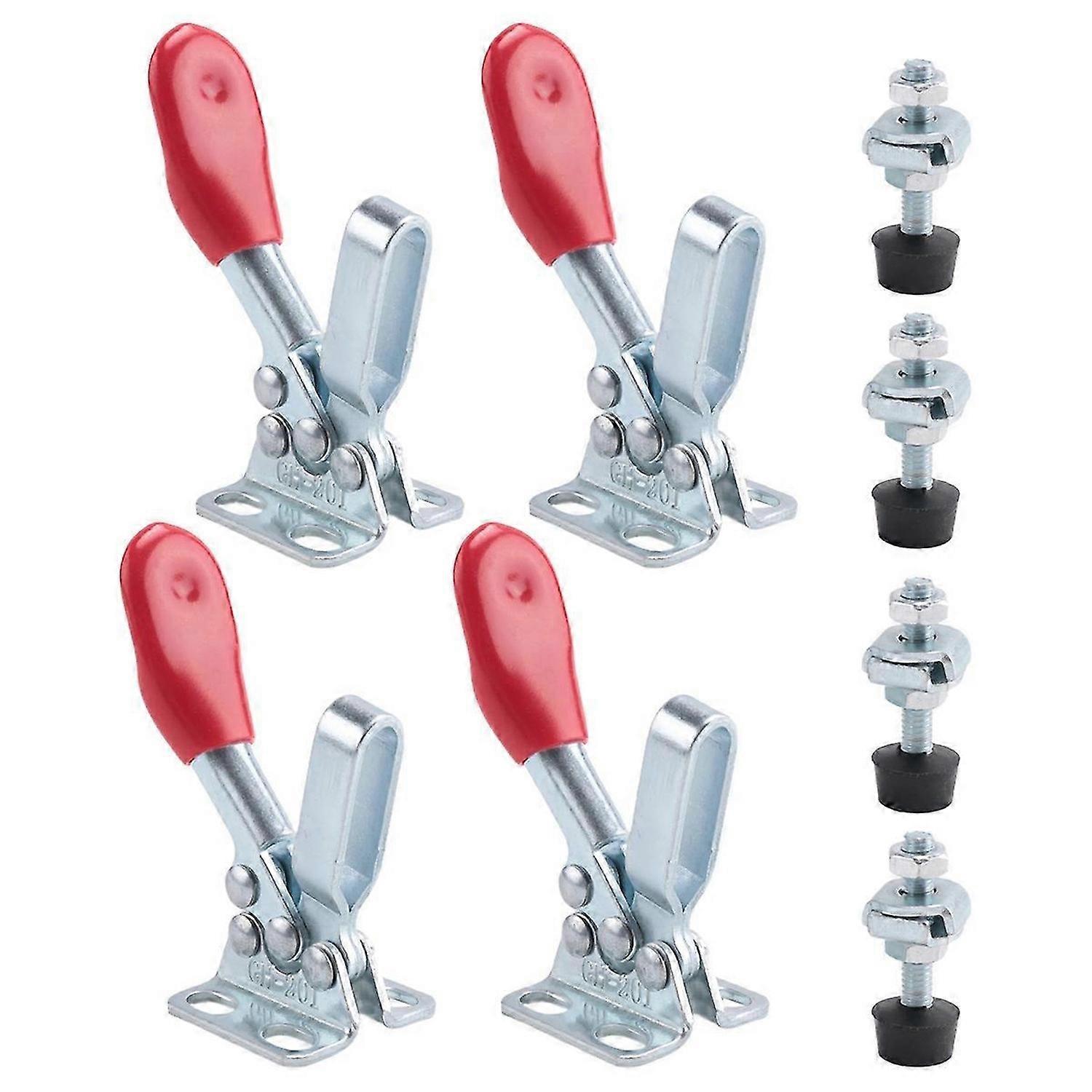 4Pcs Quick Release Toggle Clamp GH-201 Antislip Horizontal 59Lbs Holding Capacity for Machine Operat