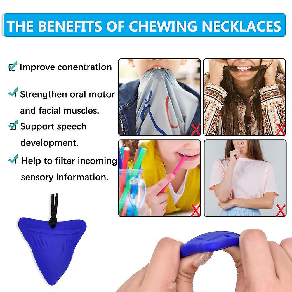Lot de 5 colliers sensoriels à mâcher pour garçons sensoriels avec TDAH, SPD, dentition, besoins de morsure, jouets à mâcher en silicone pour enfants autistes, réduction du stress Lot de 5 colliers sensoriels à mâcher pour garçons sensoriels avec TDAH, SPD, dentition, besoins de morsure, jouets à mâcher en silicone pour enfants autistes, réduction du stress