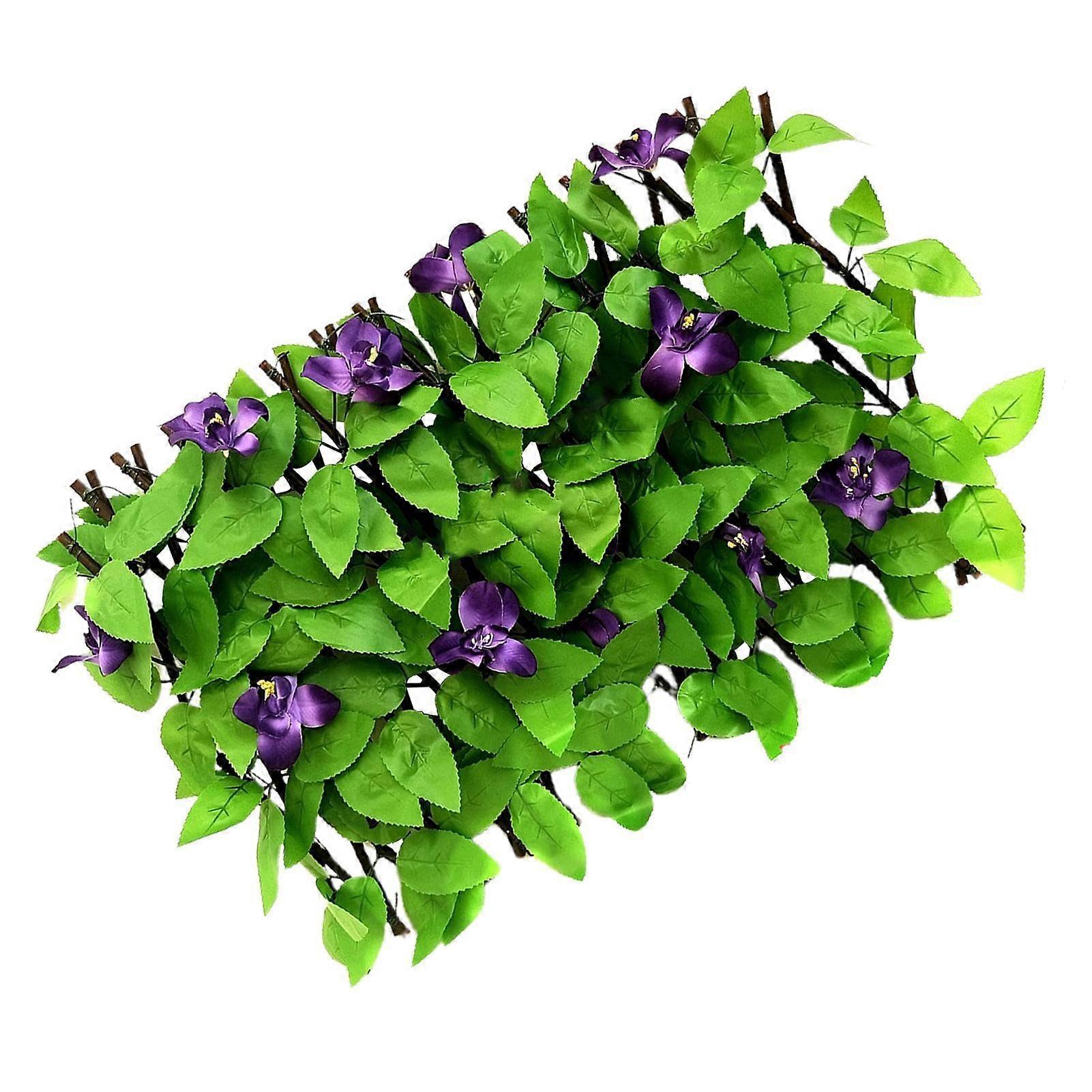 Expandable artificial green fence, expandable privacy fence Purple Orchid