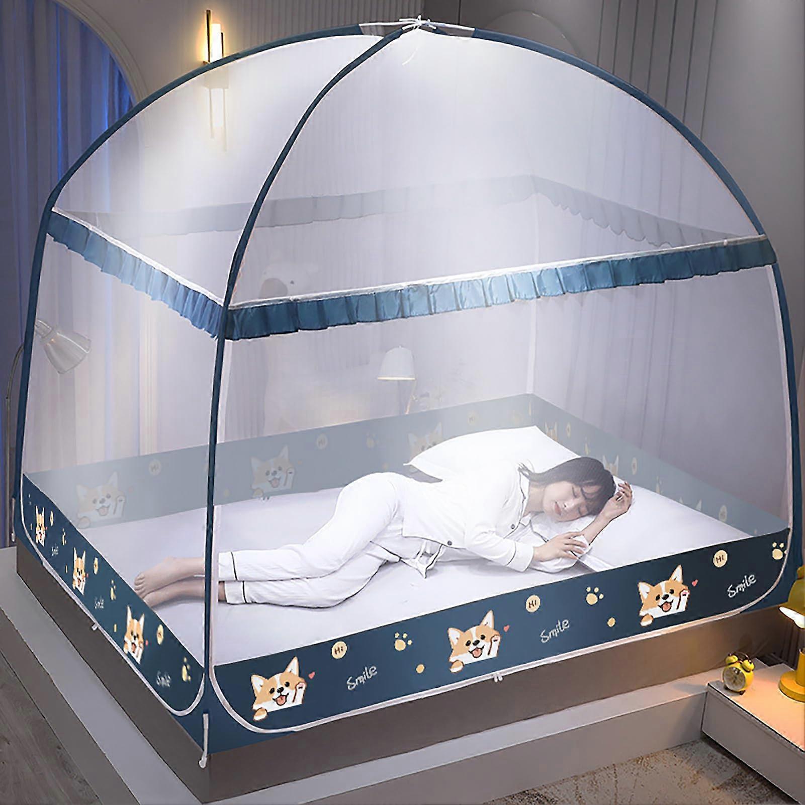 Mosquito net for bed, foldable, mosquito net tent, canopy, bed curtains, popup mosquito net tent, portable mosquito net, B, 2.0 x 2.2 m