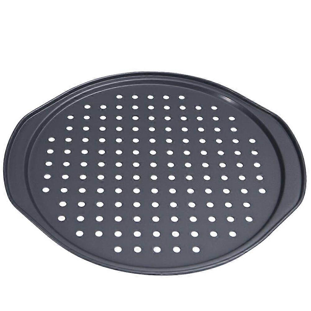 Pizza Pan for Oven Easy Demould Permeability Black 36x33x1.5cm 1Pack