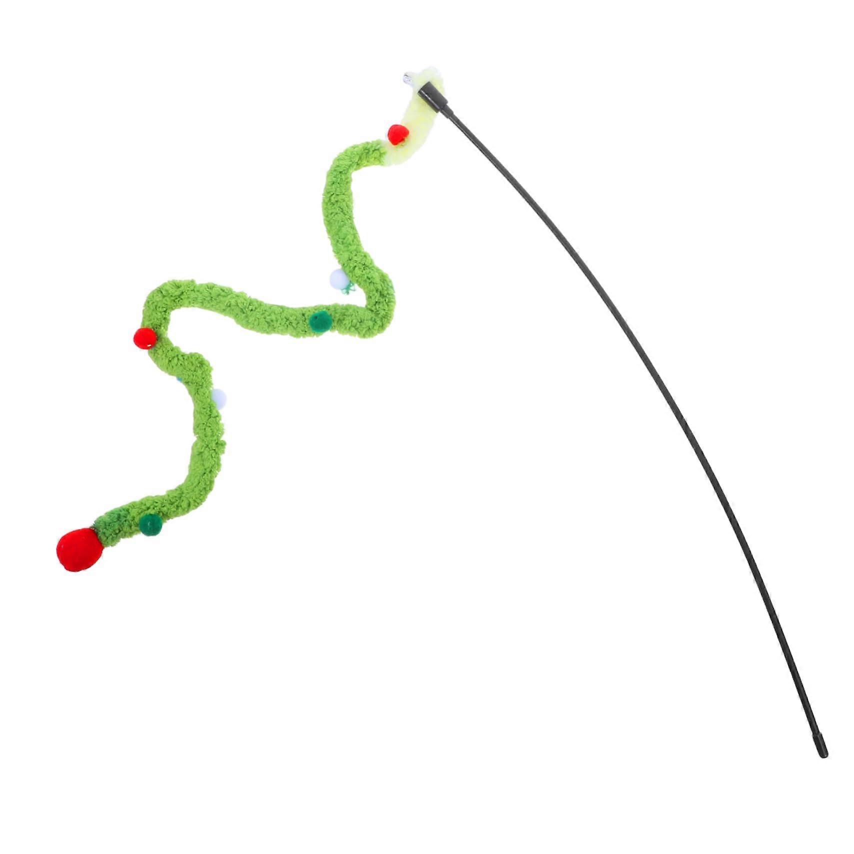 Soft Interactive Cat Teaser with Bell and Colorful Rope Made of Soft Plush for Indoor and Outdoor