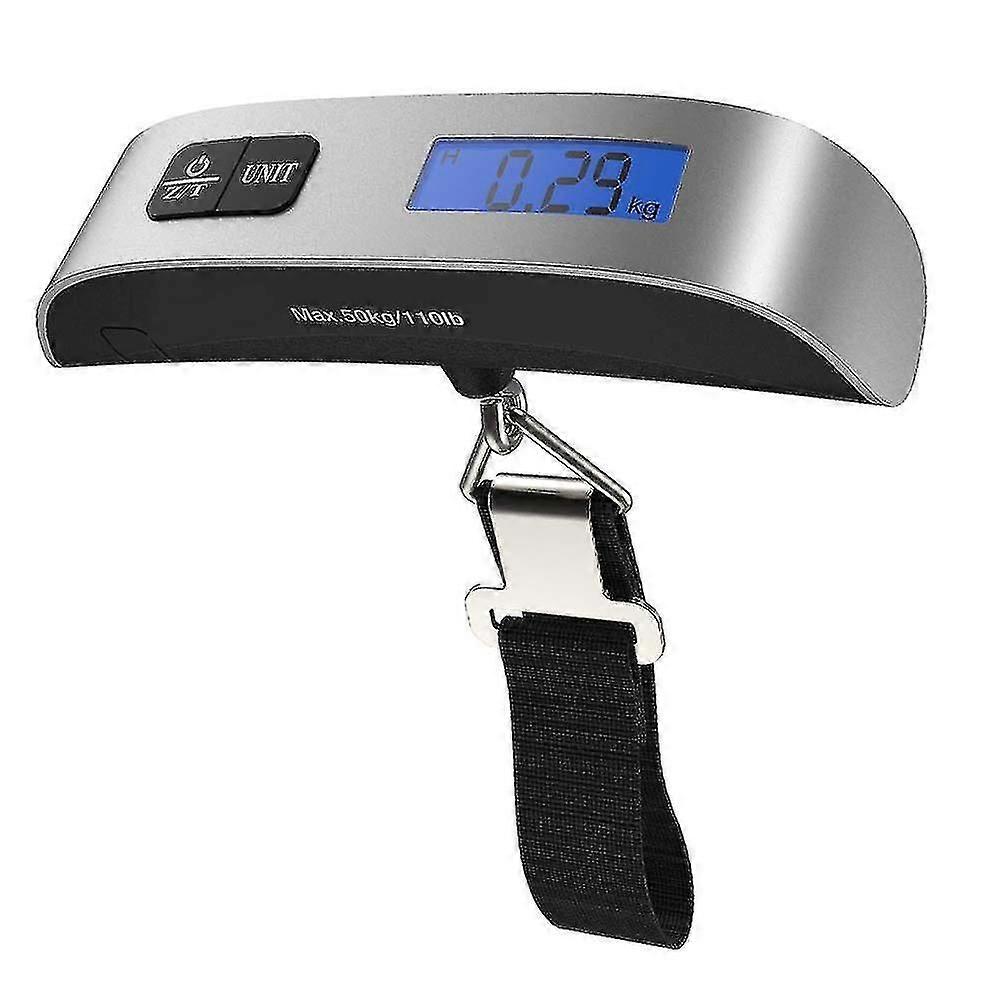 Digital Hanging Luggage Scale, Portable Handheld Baggage Scale For Travel, Suitcase Scale With Rubber Paint, Temperature Sensor, 110 Pounds