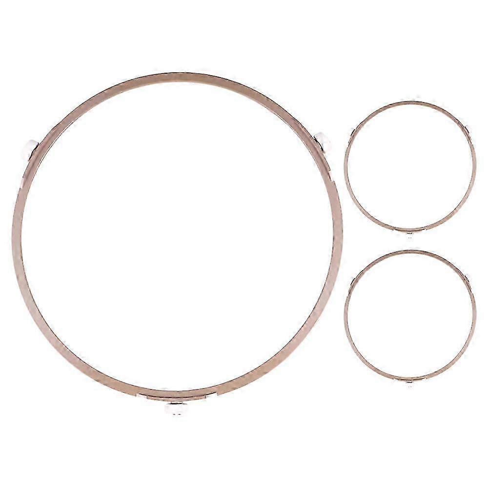 Microwave Turntable Spinner Support Wheel Microwave Use Stable Rotation Khaki Color 3Pcs
