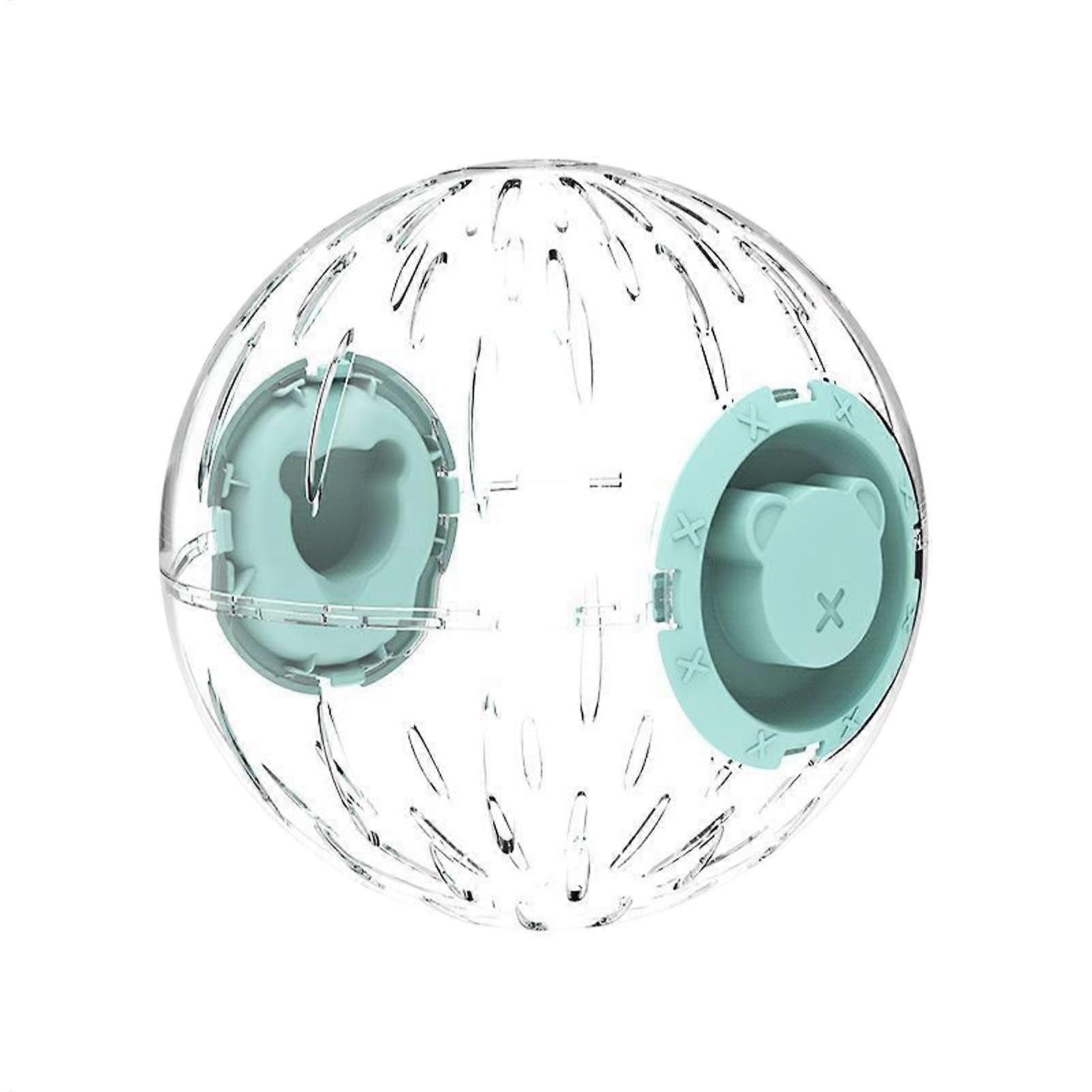Hamster Ball Running Wheel - Transparent Exercise Ball for Small Pets, Safe and Breathable Design, Green Color