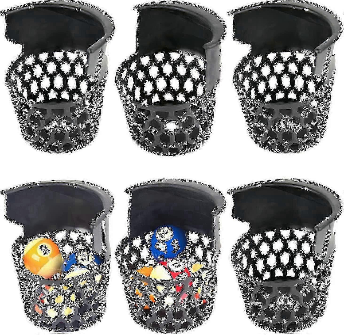 Replacement Pool Table Pockets Set of 6 Plastic Web Pockets for Billiard Tables