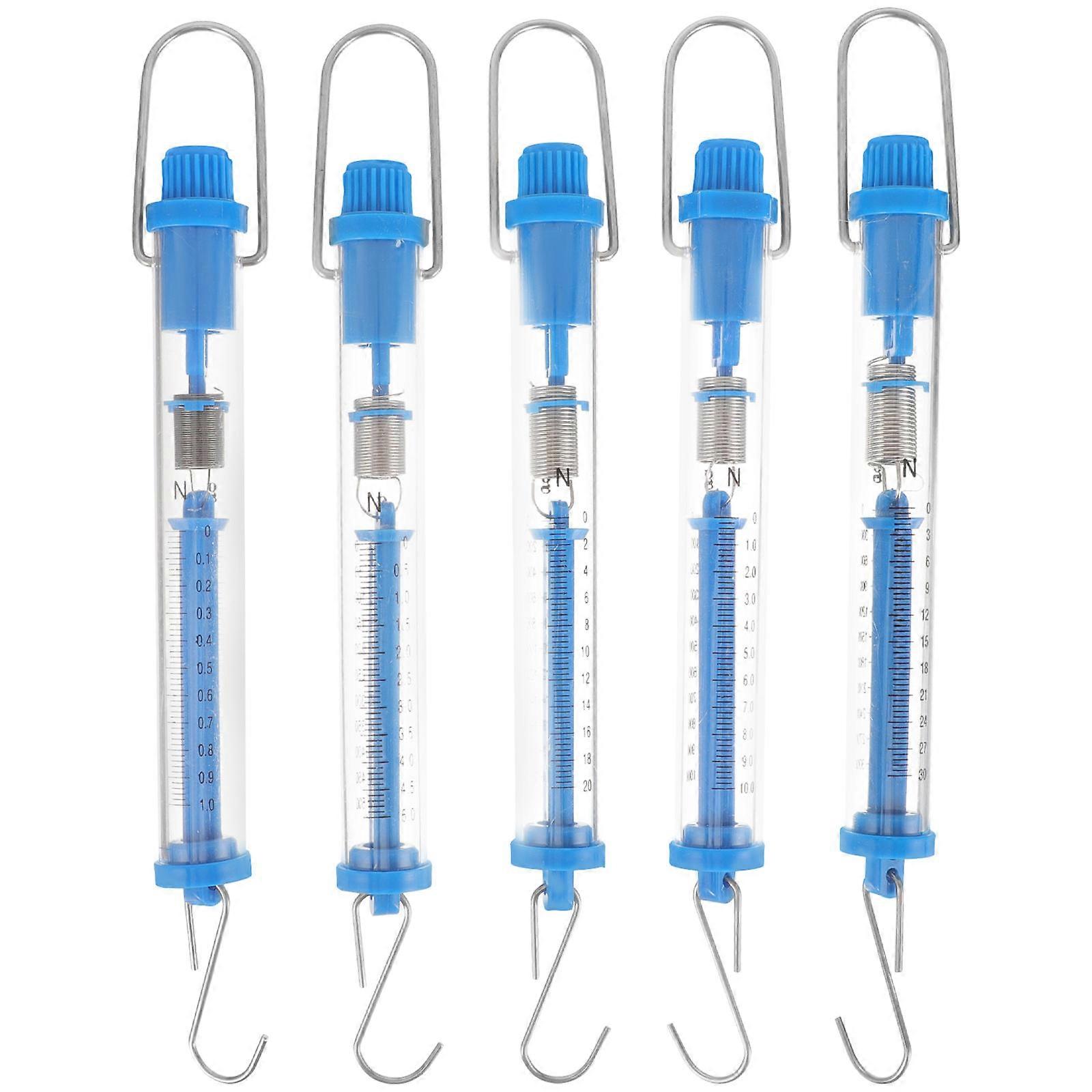 Accurate Hanging Scale Newton Spring Scale For Laboratory Equipment Scientists 25x2.5cm Gravity Measurement 5Set