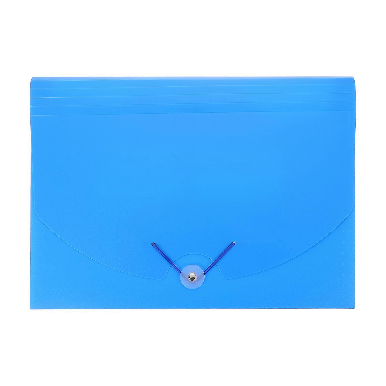 1Pc Folder Document Storage File Date File Packet (Blue)