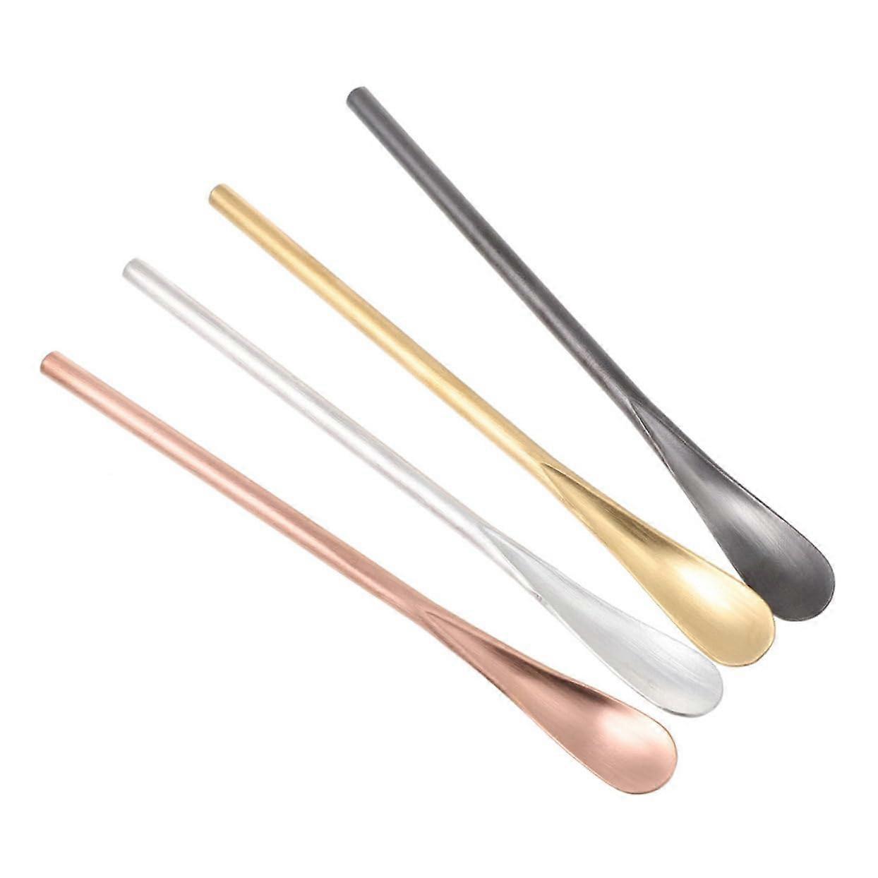 Set of 4 Mixing Spoons, Coffee Stirrers, Spice Containers with Spoon, Serving Cutlery