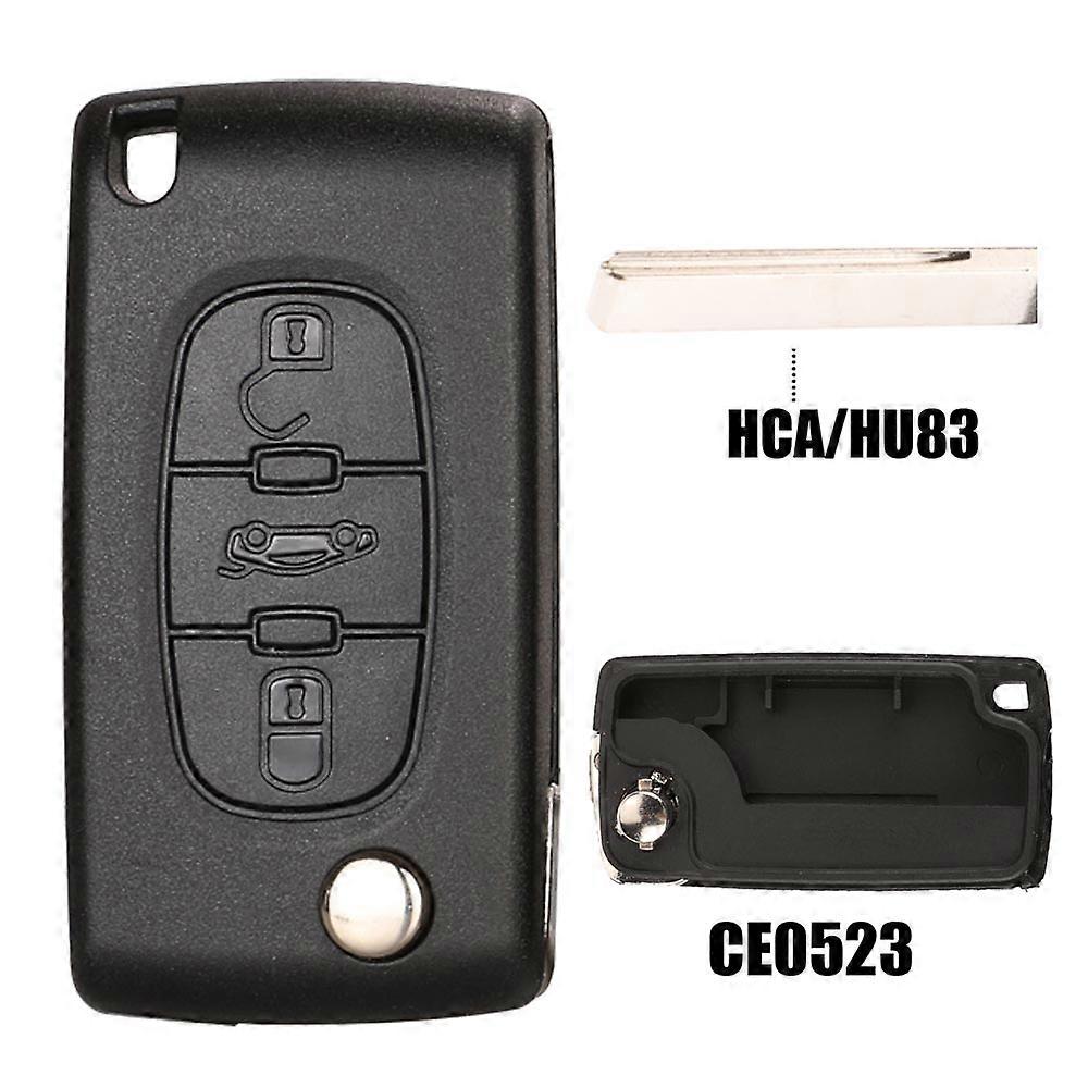 Flip Remote Car Key Fob Shell For Citroen C 2 C3 C4 Picasso C5 C6
~00788
