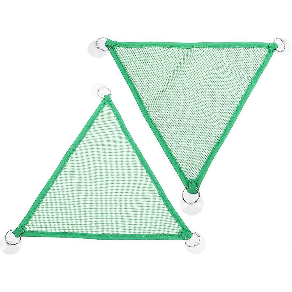 Reptile Pet Hanging Bed Reptile Mesh Hammock Snakes Daily Life Green 48.00X33.00X33.00cm Breathable 2Pcs