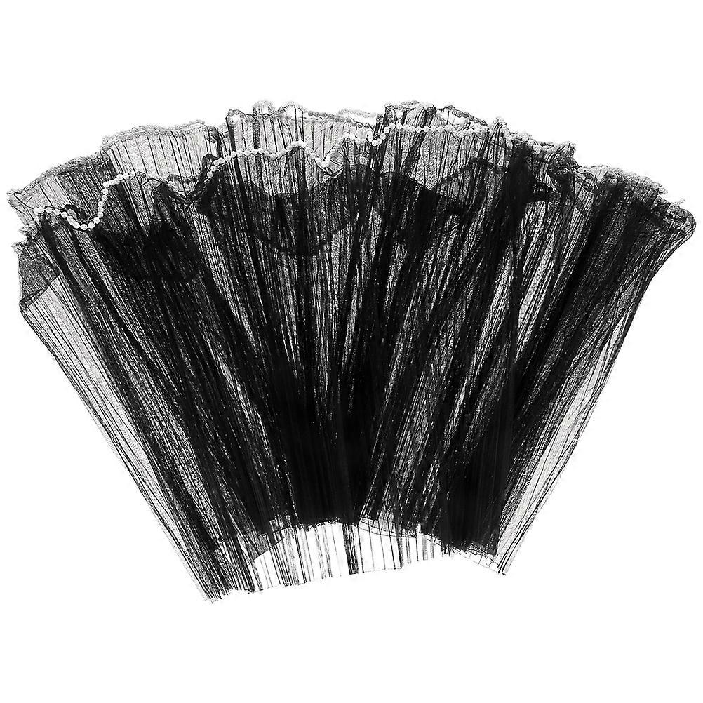 Pearl Edge Mesh Gauze Rolls for Flower Bouquet Wrap 2 Rolls Black Gauze