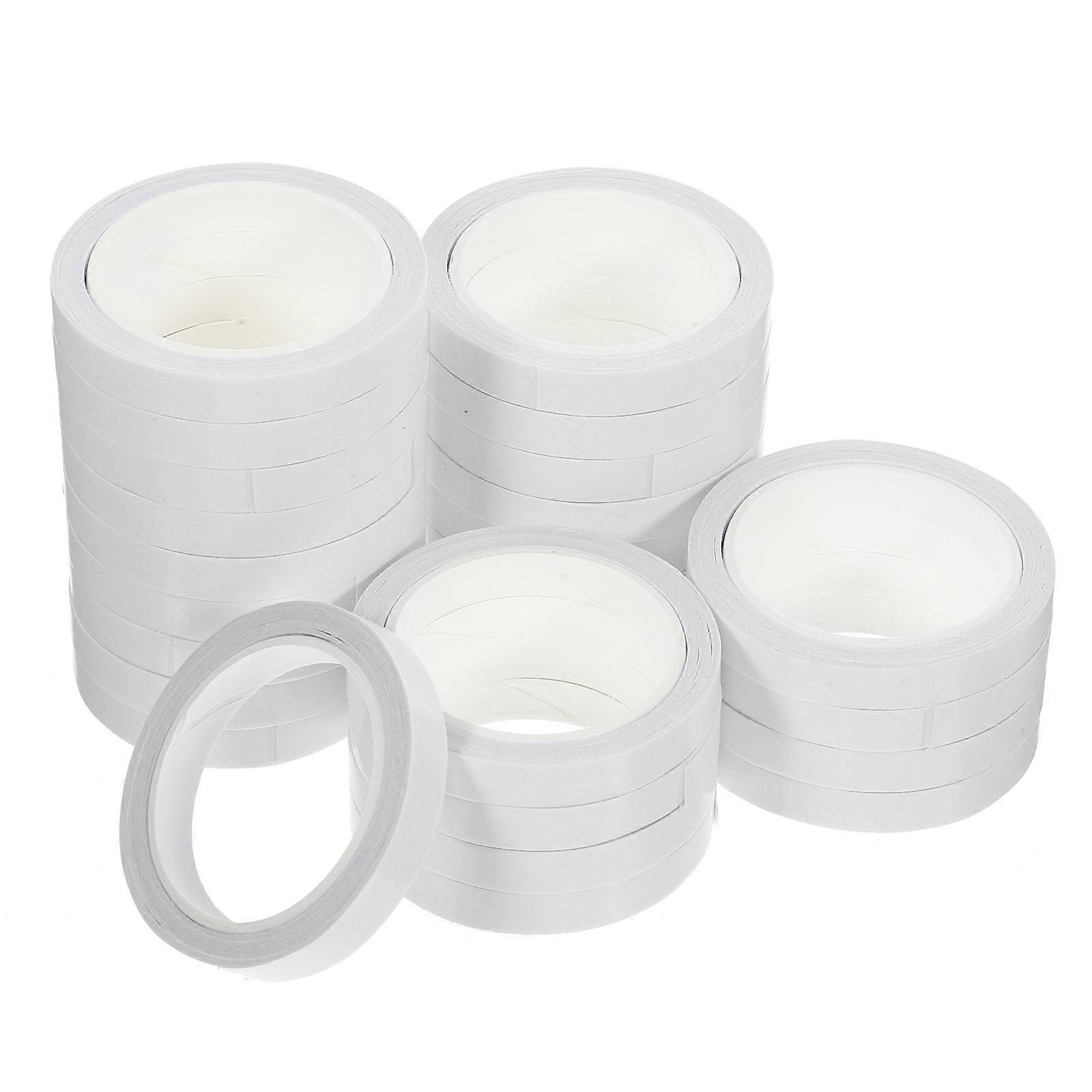 25 Rolls Strong Adhesive Double Sided Tape Transparent Thin Masking Tape for DIY Crafts Home Decor Office Use Long Wide