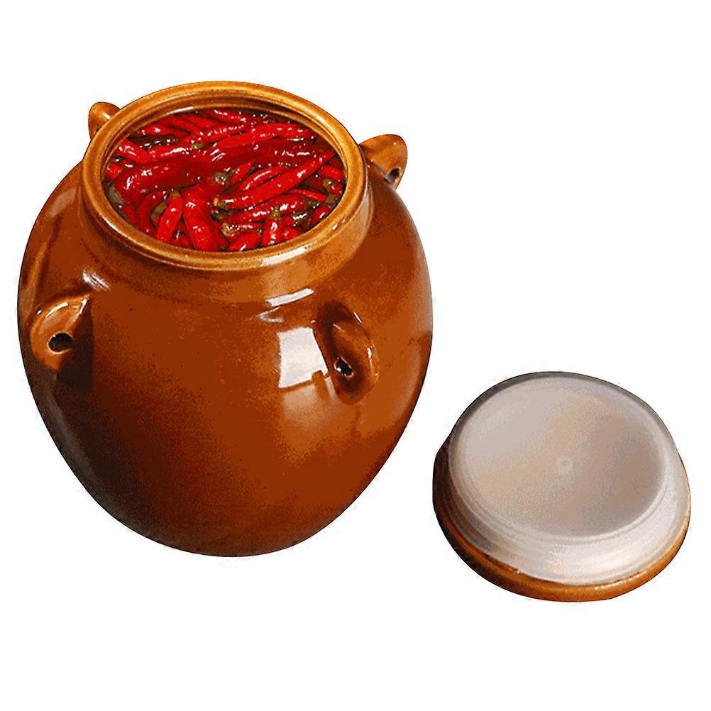 Retro Ceramic Bottle Long-term Preservation Home Use Round Shape 18.5x15cm 1Pack